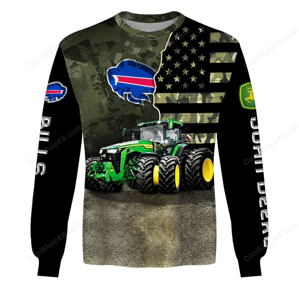Buffalo Bills x John Deere Hoodie | Funny Green Character Premium Hoodie