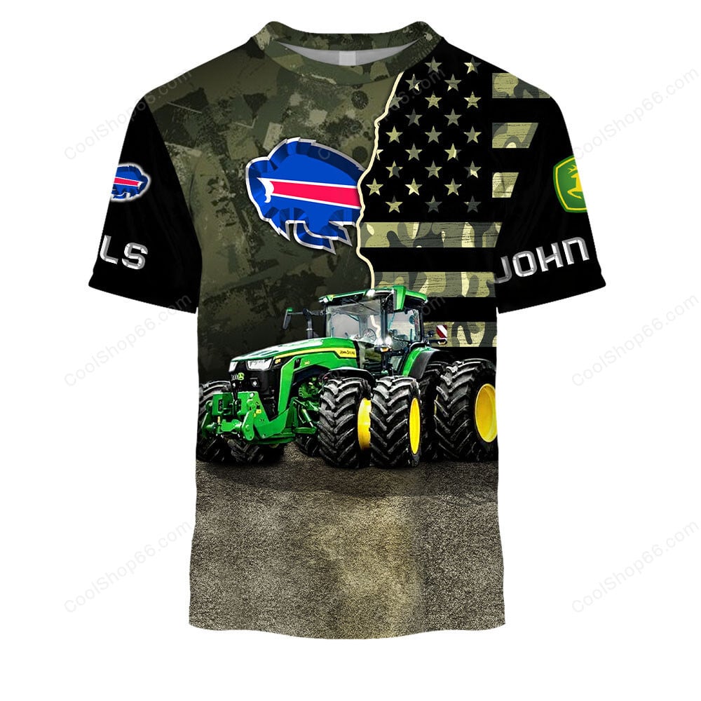 Buffalo Bills x John Deere Hoodie | Funny Green Character Premium Hoodie