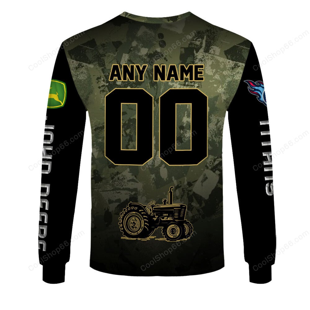 Tennessee Titans x John Deere Hoodie | Funny Green Character Premium Hoodie