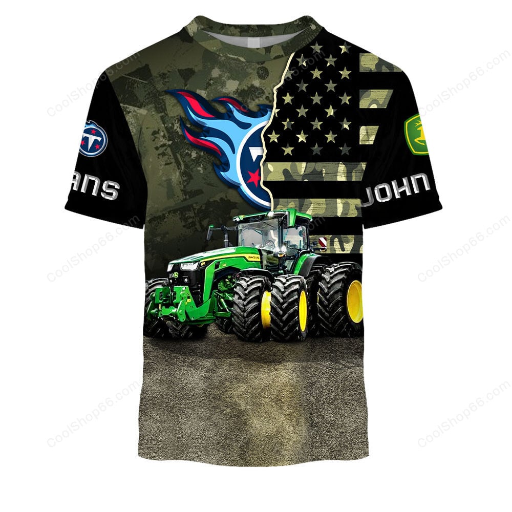 Tennessee Titans x John Deere Hoodie | Funny Green Character Premium Hoodie