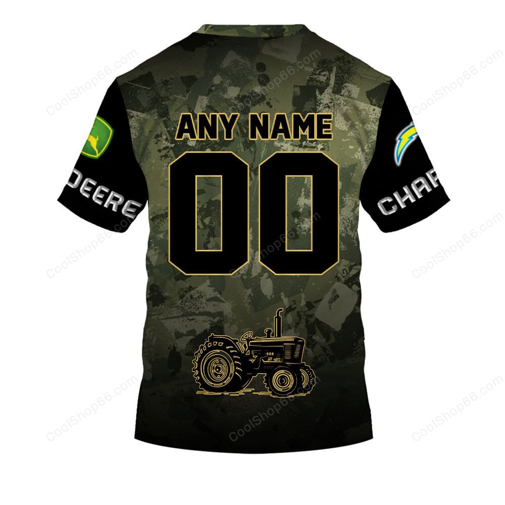 Los Angeles Chargers x John Deere Hoodie | Funny Green Character Premium Hoodie