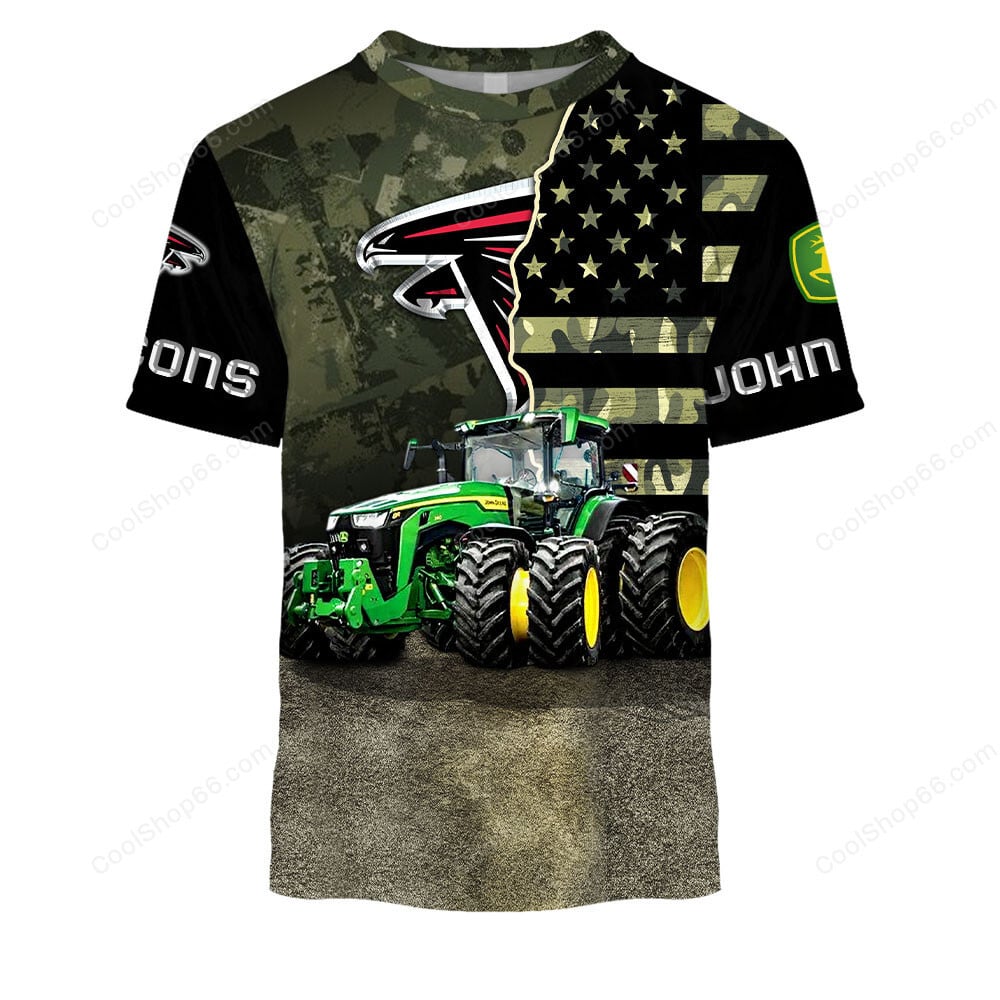 Atlanta Falcons x John Deere Hoodie | Funny Green Character Premium Hoodie