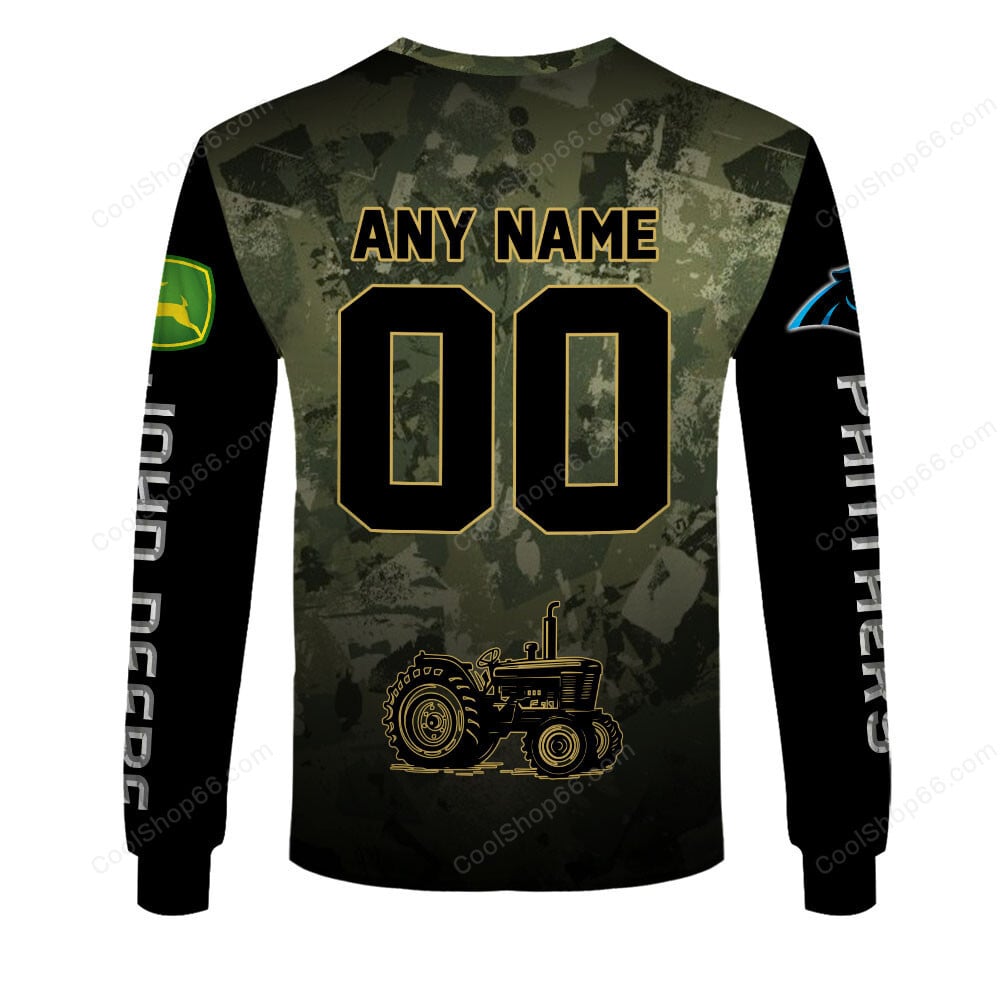 Carolina Panthers x John Deere Hoodie | Funny Green Character Premium Hoodie