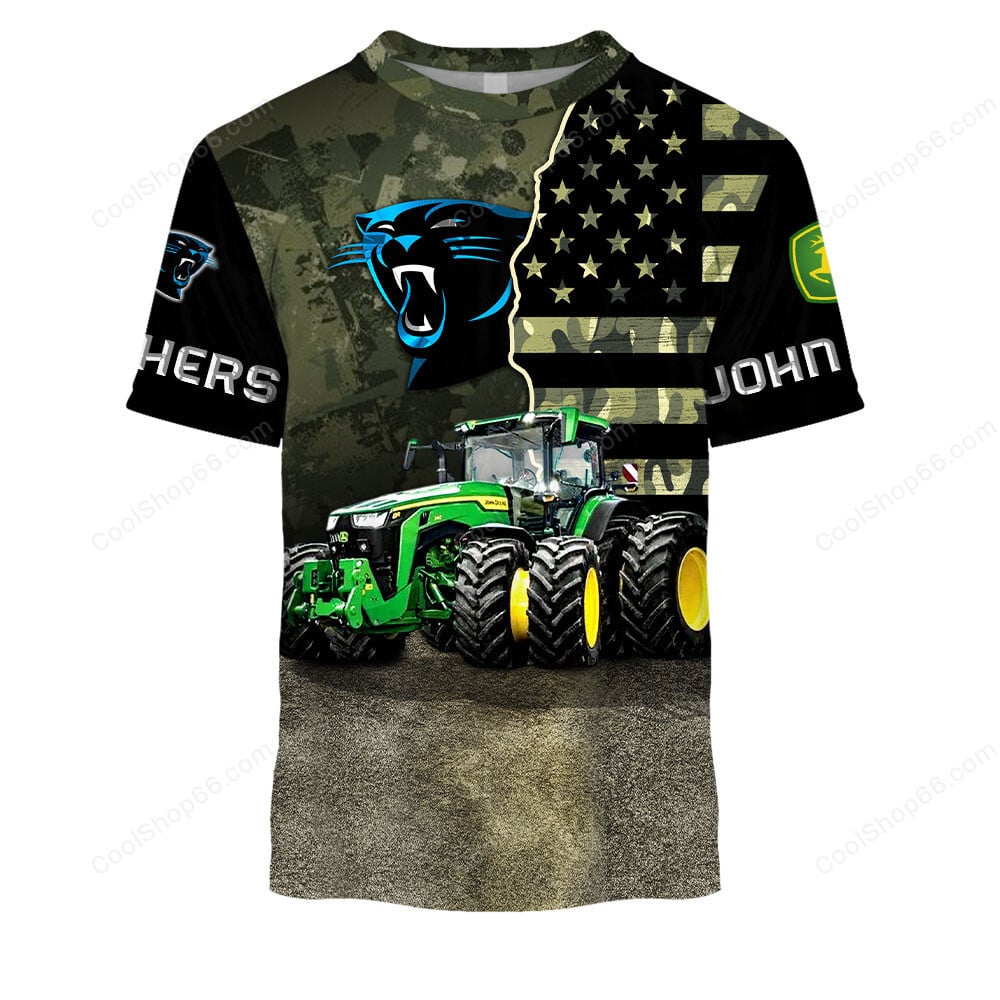 Carolina Panthers x John Deere Hoodie | Funny Green Character Premium Hoodie