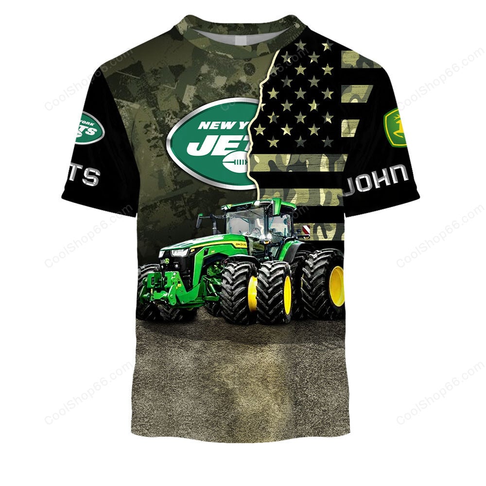 New York Jets x John Deere Hoodie | Funny Green Character Premium Hoodie