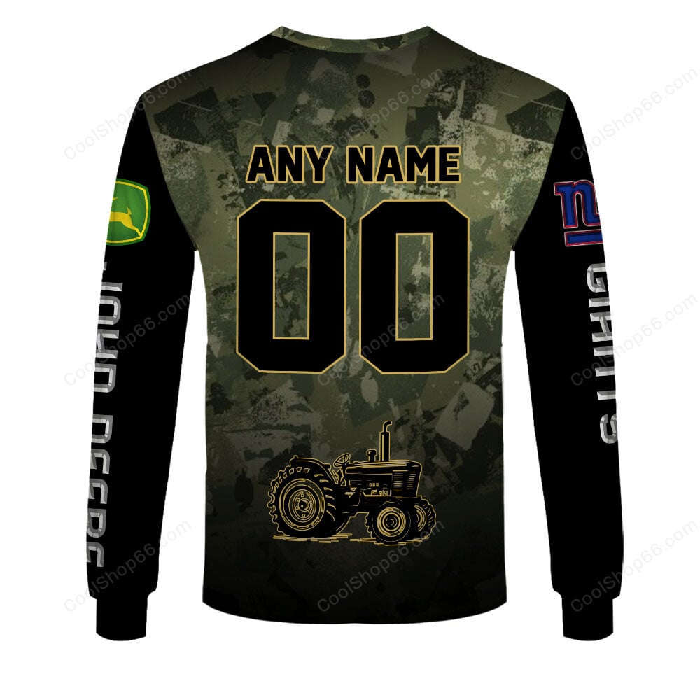 New York Giants x John Deere Hoodie | Funny Green Character Premium Hoodie