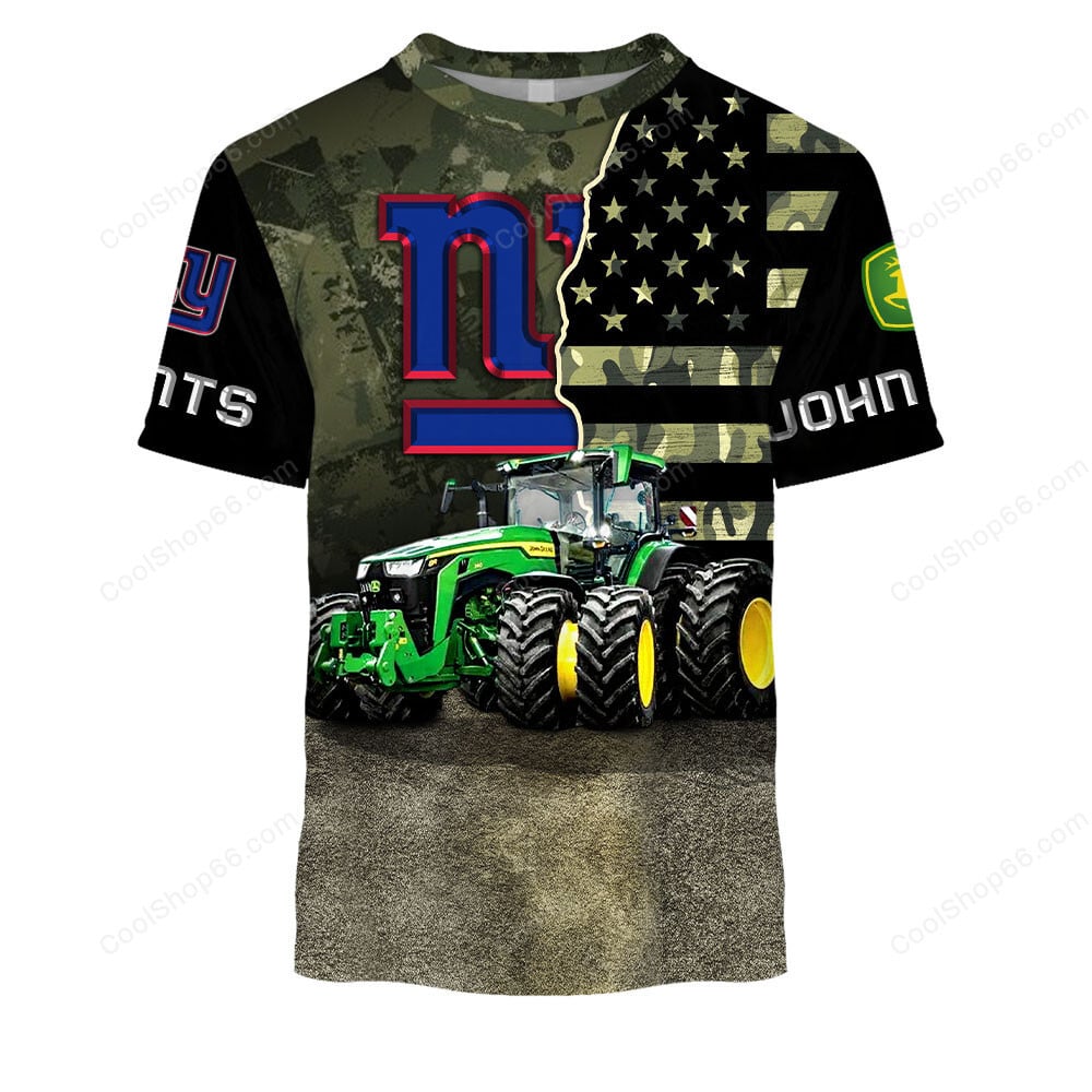New York Giants x John Deere Hoodie | Funny Green Character Premium Hoodie