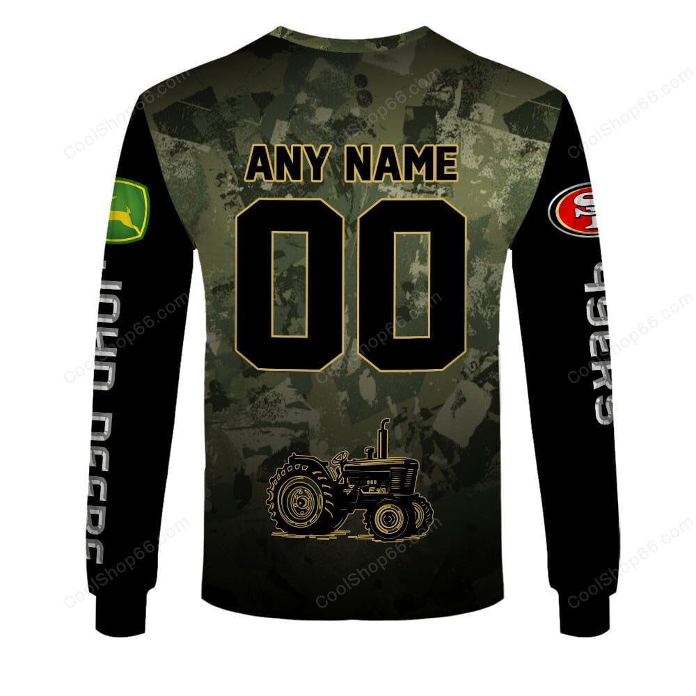 San Francisco 49ers x John Deere Hoodie | Funny Green Character Premium Hoodie