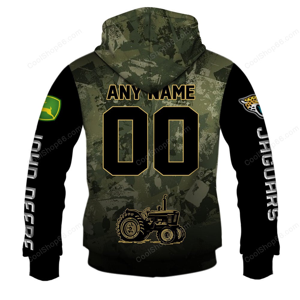 Jacksonville Jaguars x John Deere Hoodie | Funny Green Character Premium Hoodie
