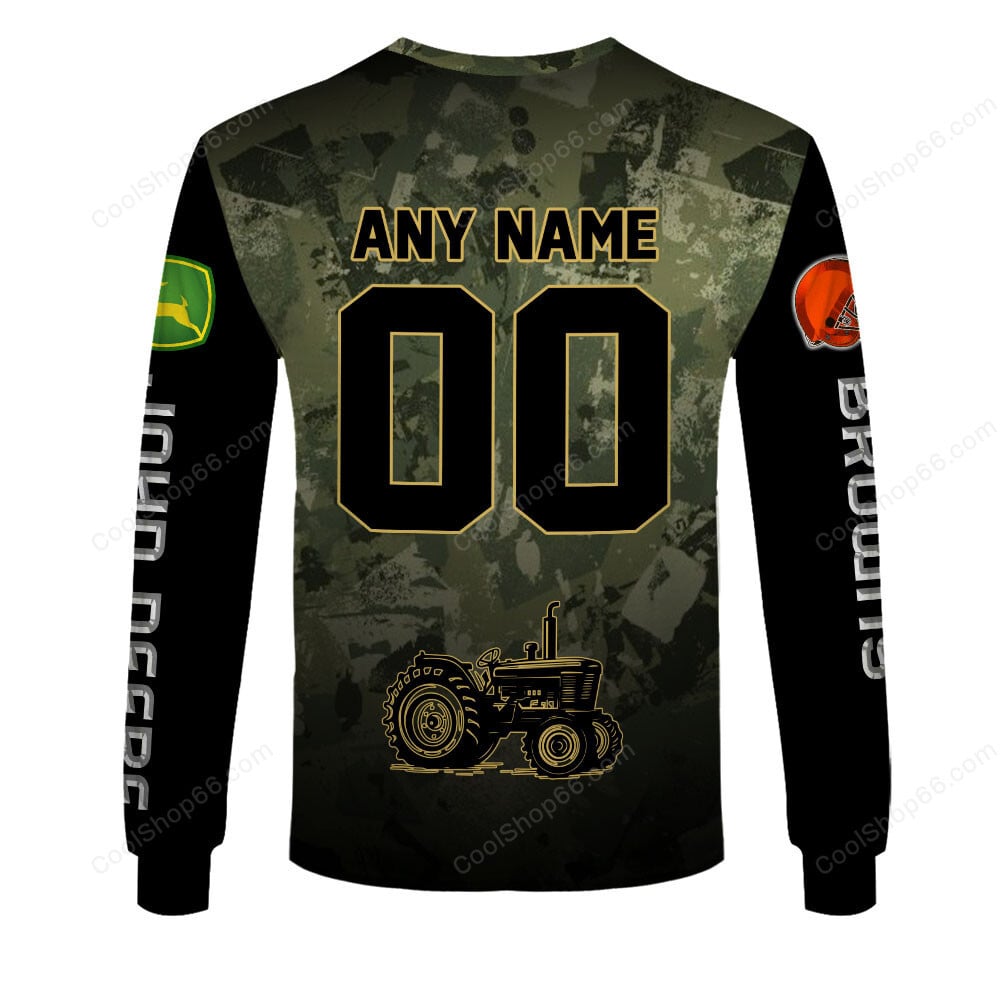 Cleveland Browns x John Deere Hoodie | Funny Green Character Premium Hoodie