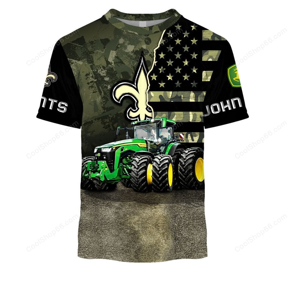 New Orleans Saints x John Deere Hoodie | Funny Green Character Premium Hoodie