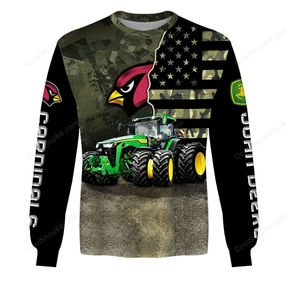 Arizona Cardinals x John Deere Hoodie | Funny Green Character Premium Hoodie