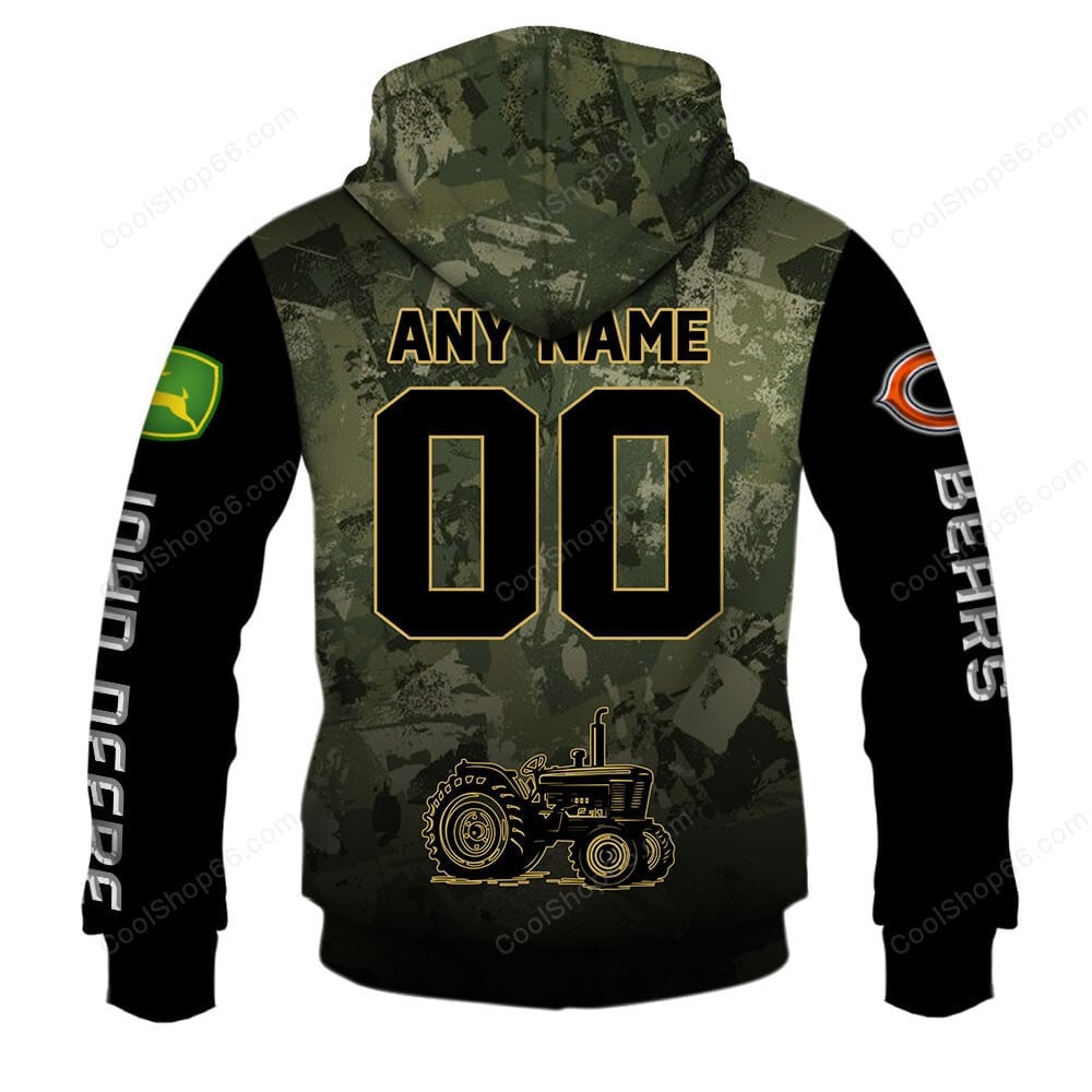 Chicago Bears x John Deere Hoodie | Funny Green Character Premium Hoodie