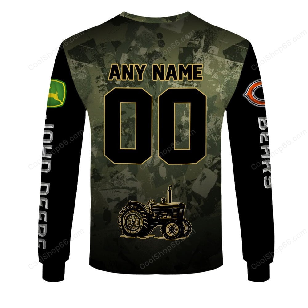 Chicago Bears x John Deere Hoodie | Funny Green Character Premium Hoodie