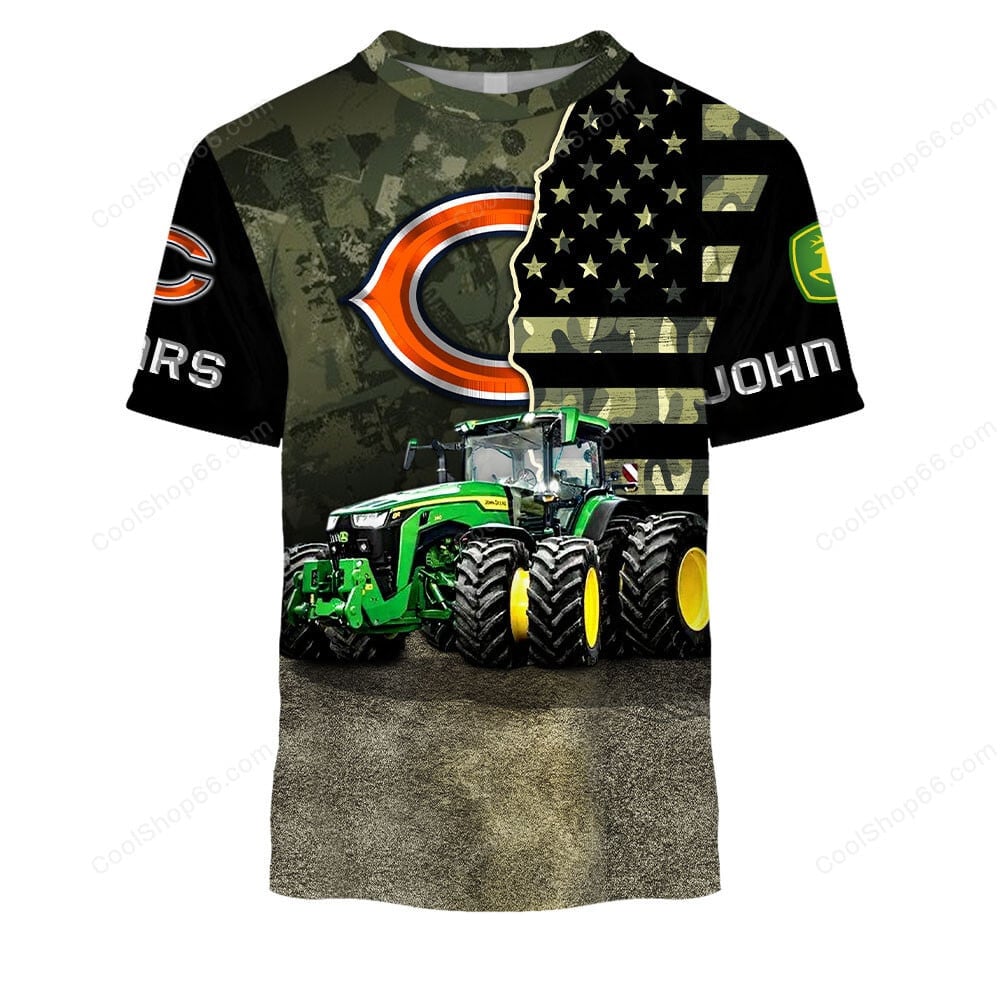 Chicago Bears x John Deere Hoodie | Funny Green Character Premium Hoodie