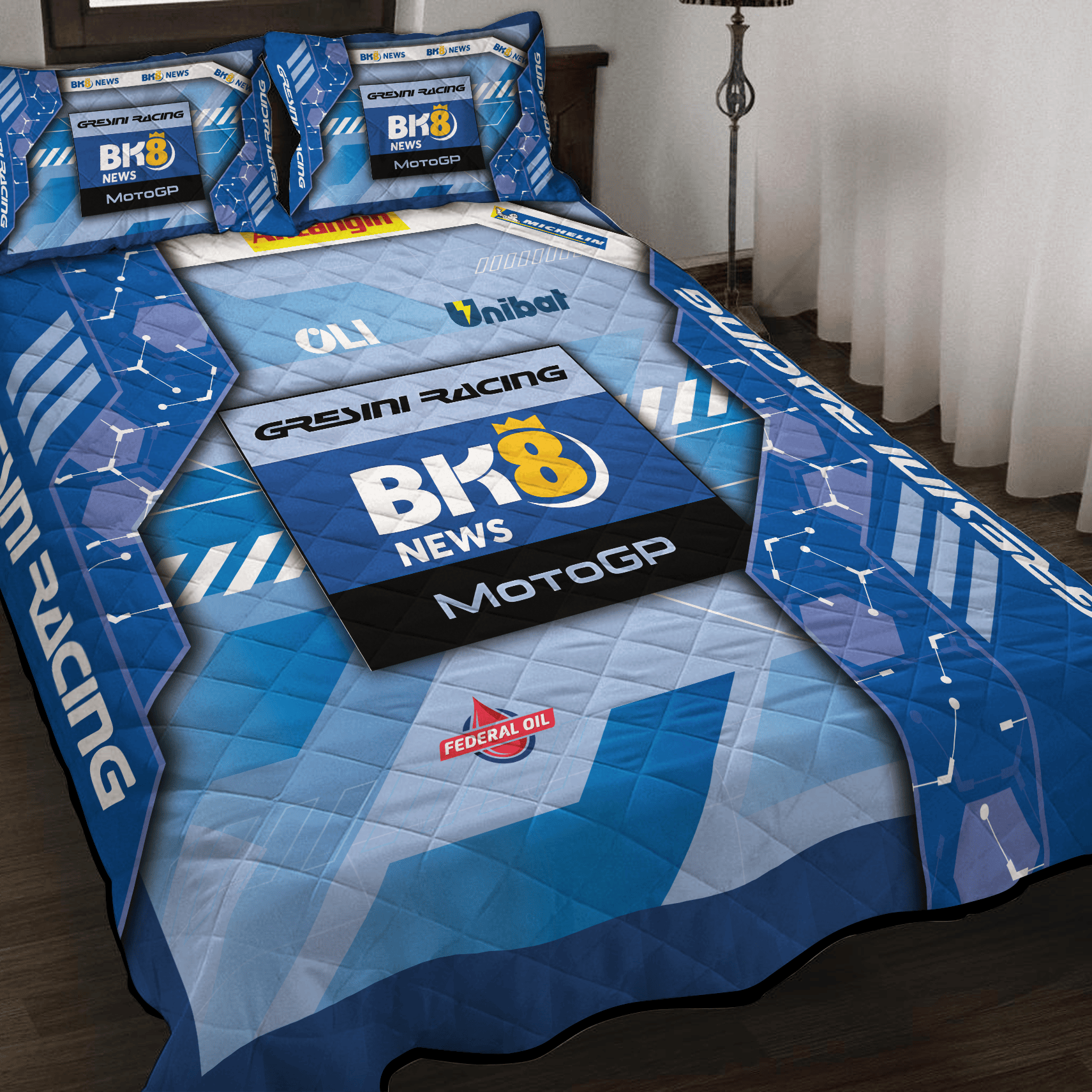BK8 Gresini Racing Inspired Full Bedding Set