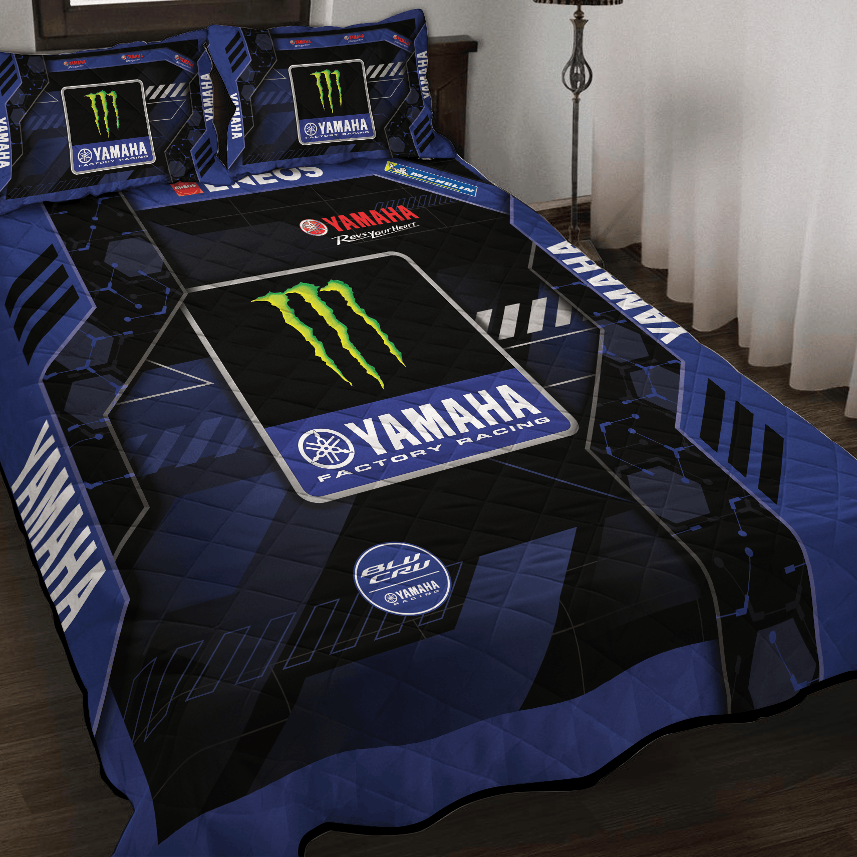 Monster Energy Yamaha Inspired Full Bedding Set