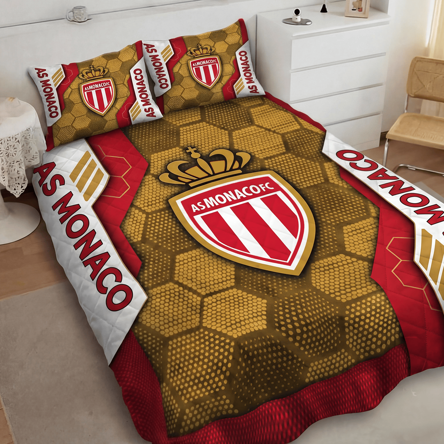 AS Monaco Inspired Quilt Set