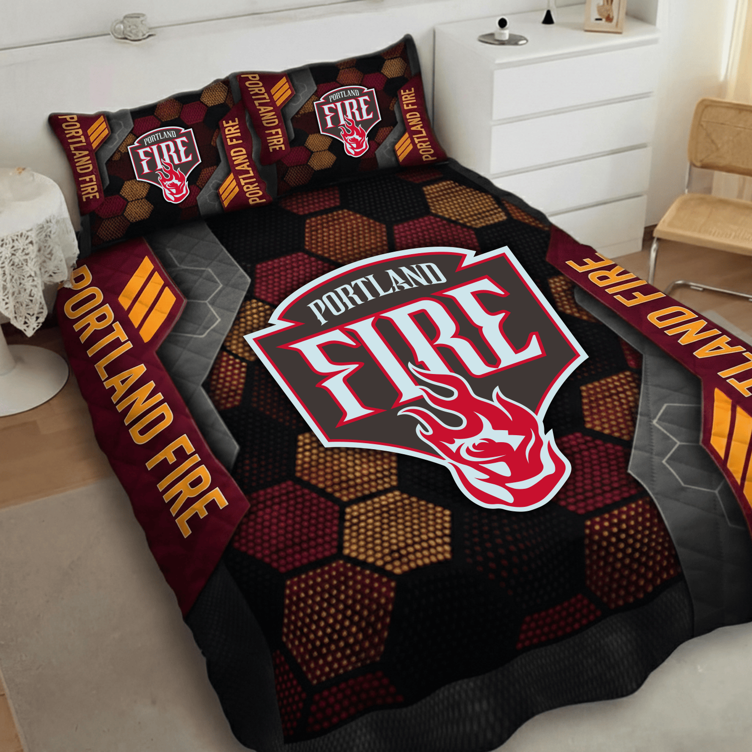 Portland Fire Inspired Quilt Set