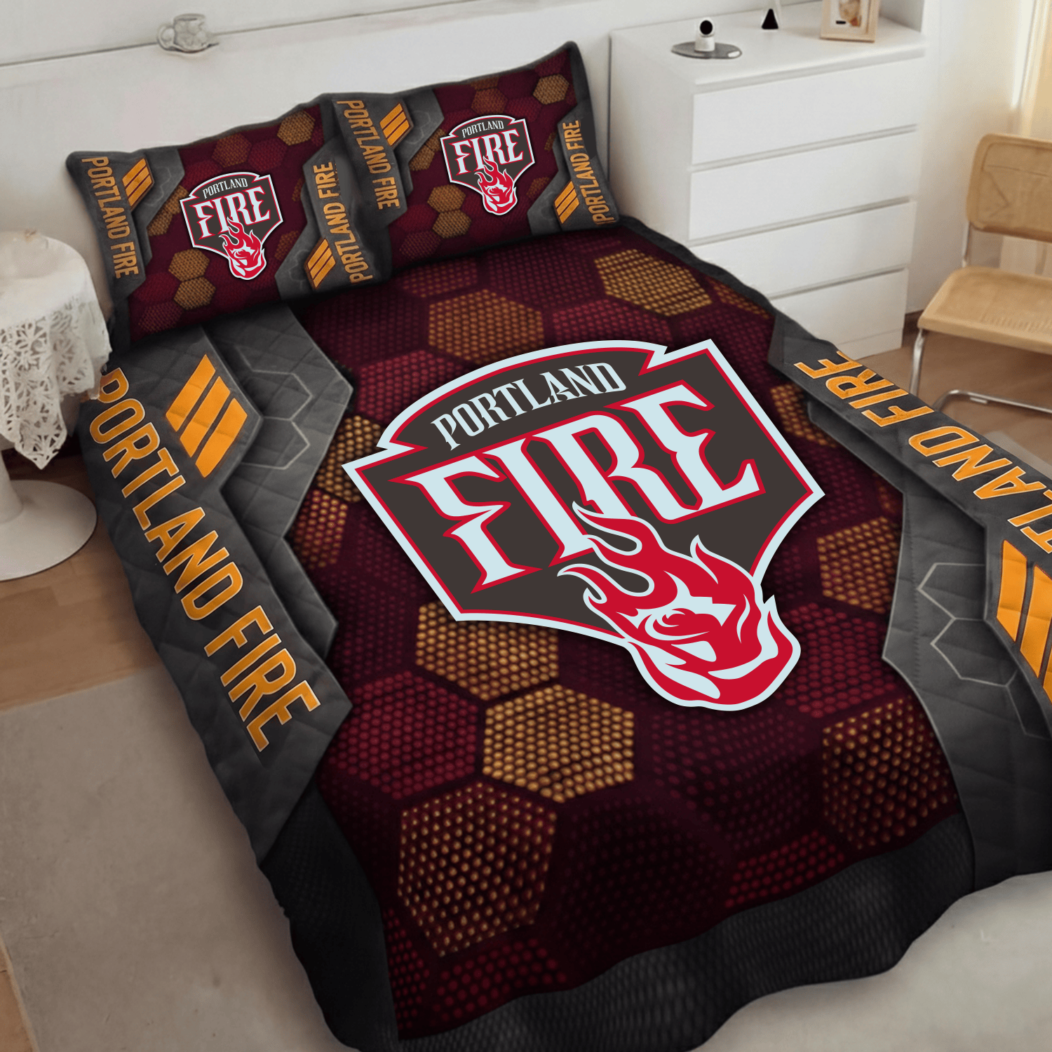 Portland Fire Inspired Quilt Set