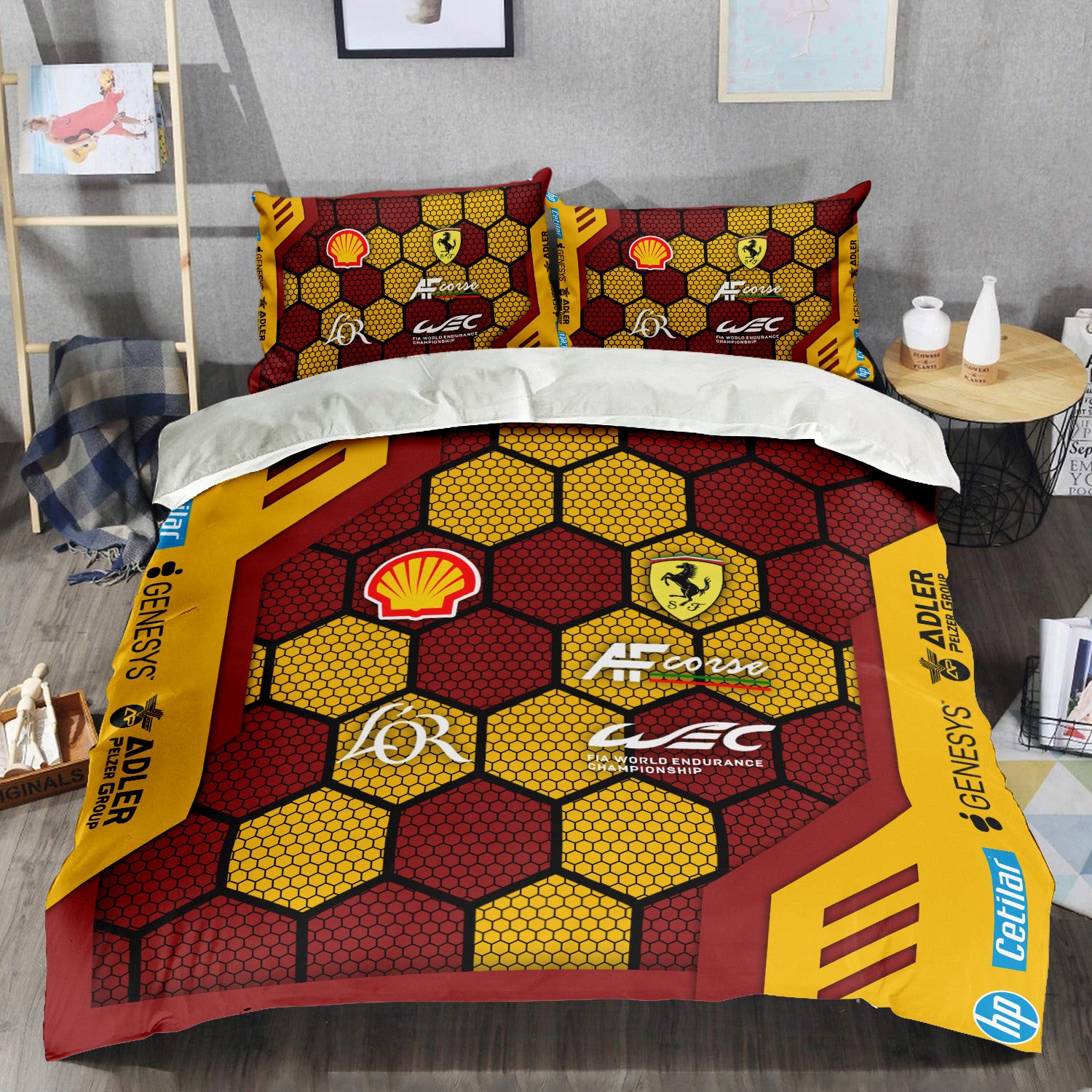 FERRARI AF CORSE Inspired Quilt Set