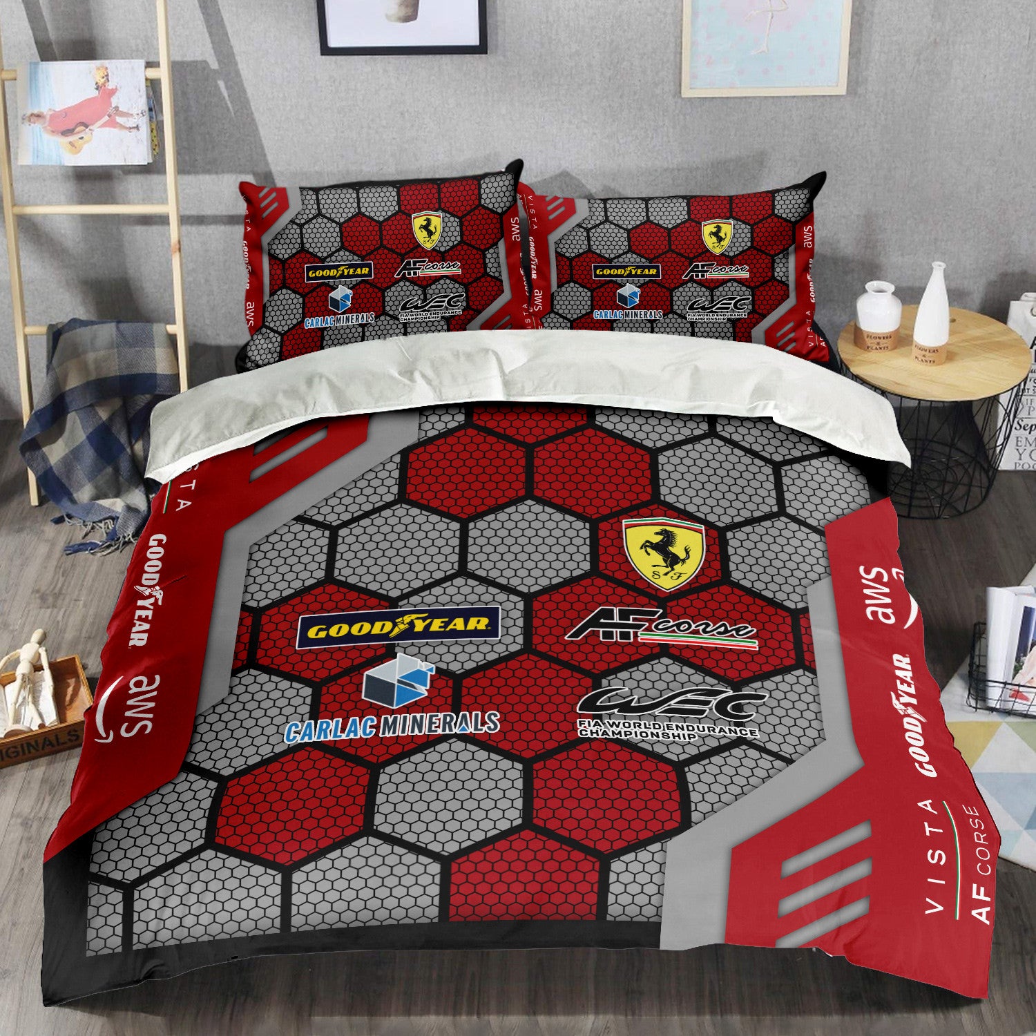 FERRARI AF CORSE Inspired Quilt Set II