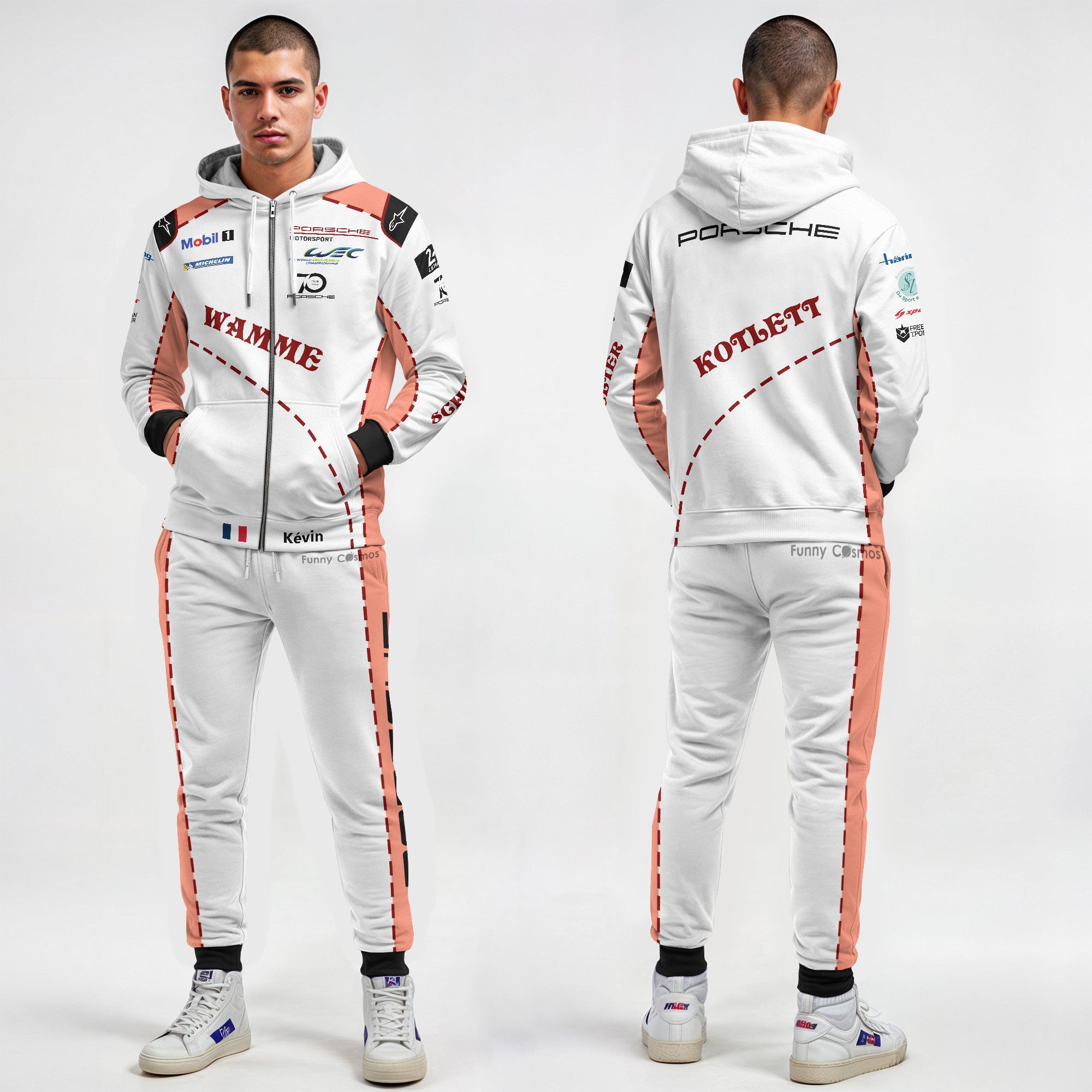 Kévin Estre Porsche Pink Pig Costume Racing Suit