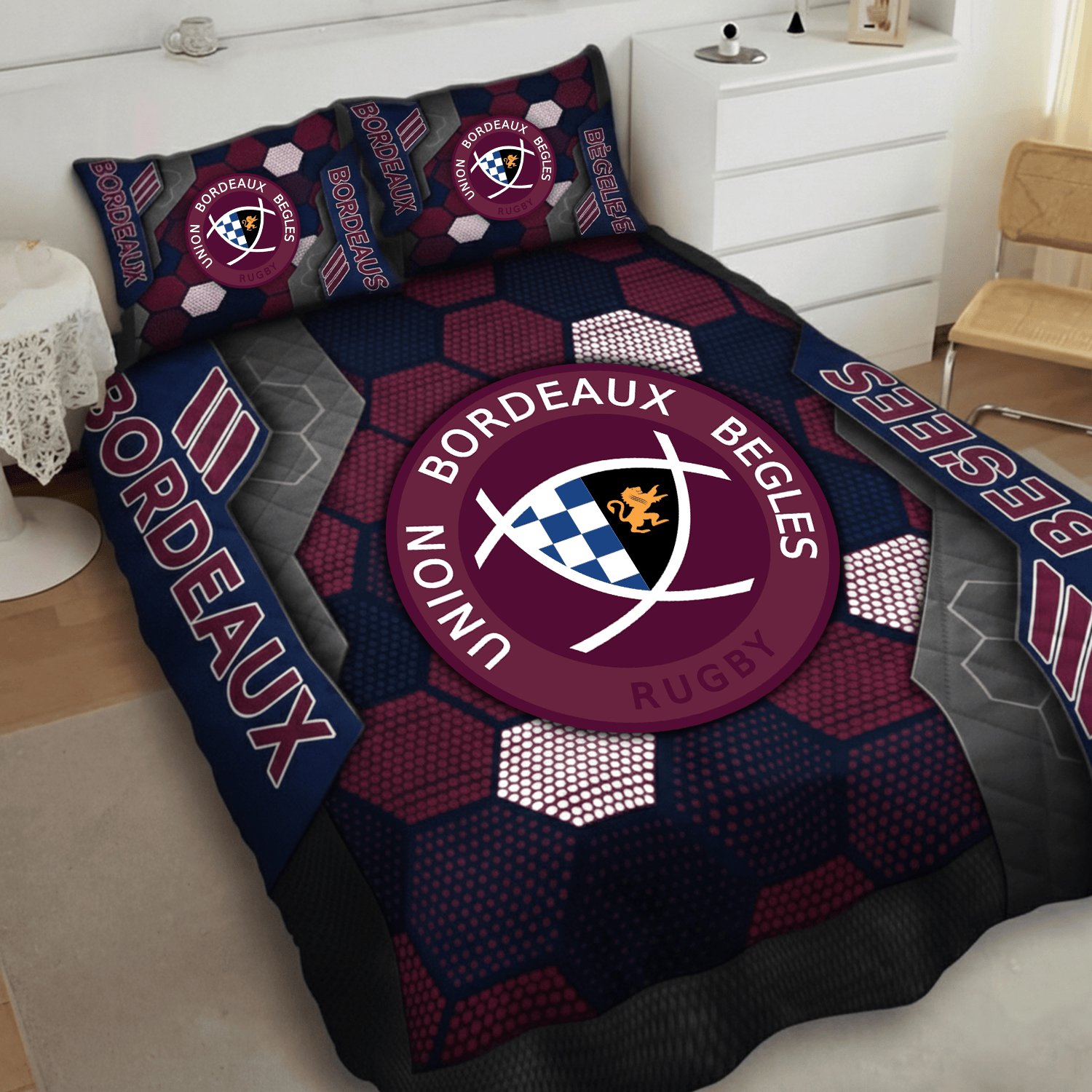 Bordeaux Bègles Inspired Quilt Set