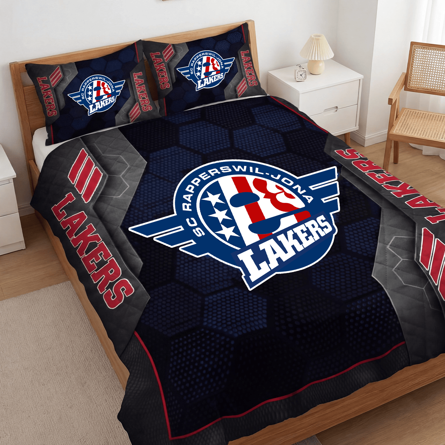 Rapperswil Jona Lakers Inspired Full Bedding Set
