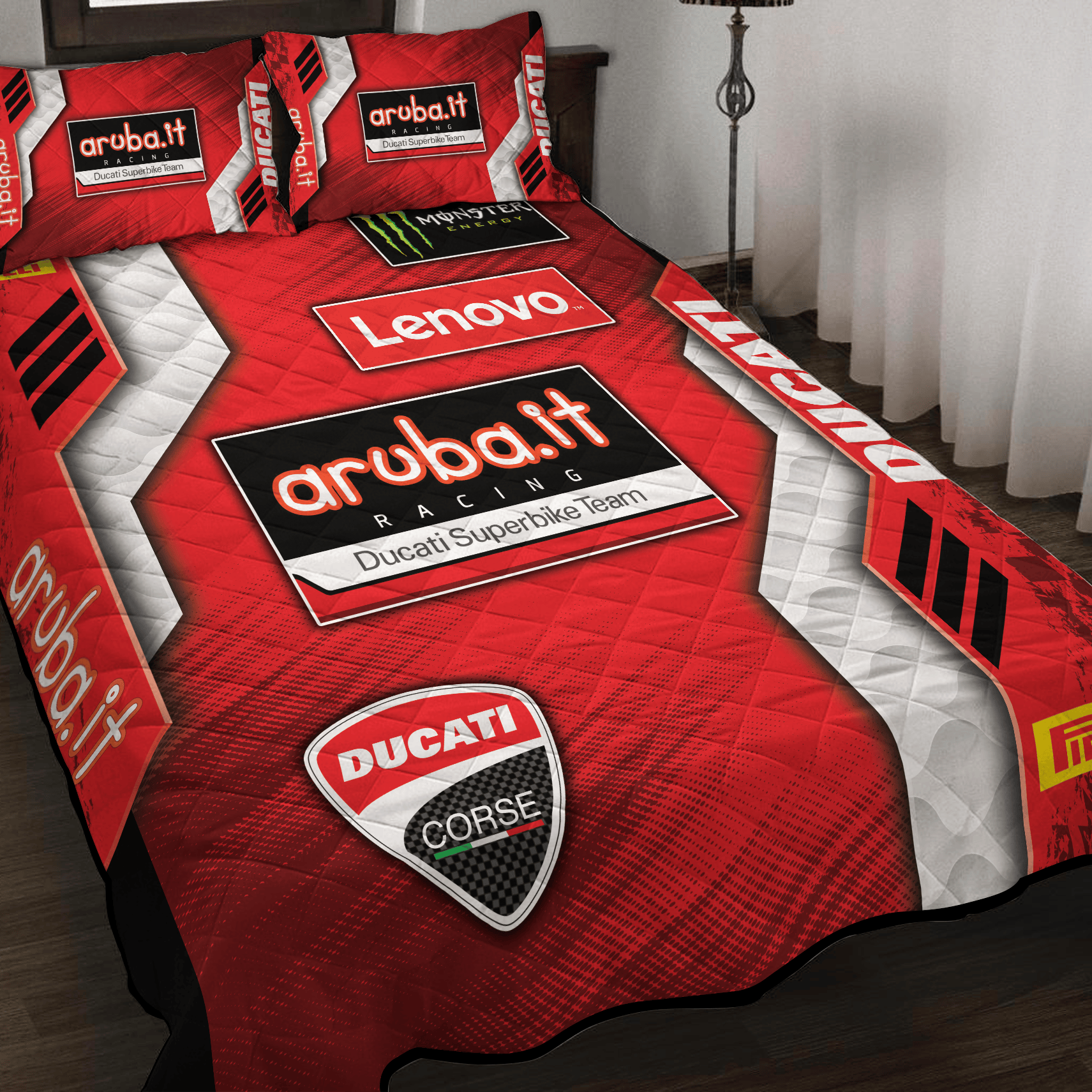 Aruba.it Racing Ducati Inspired Full Bedding Set
