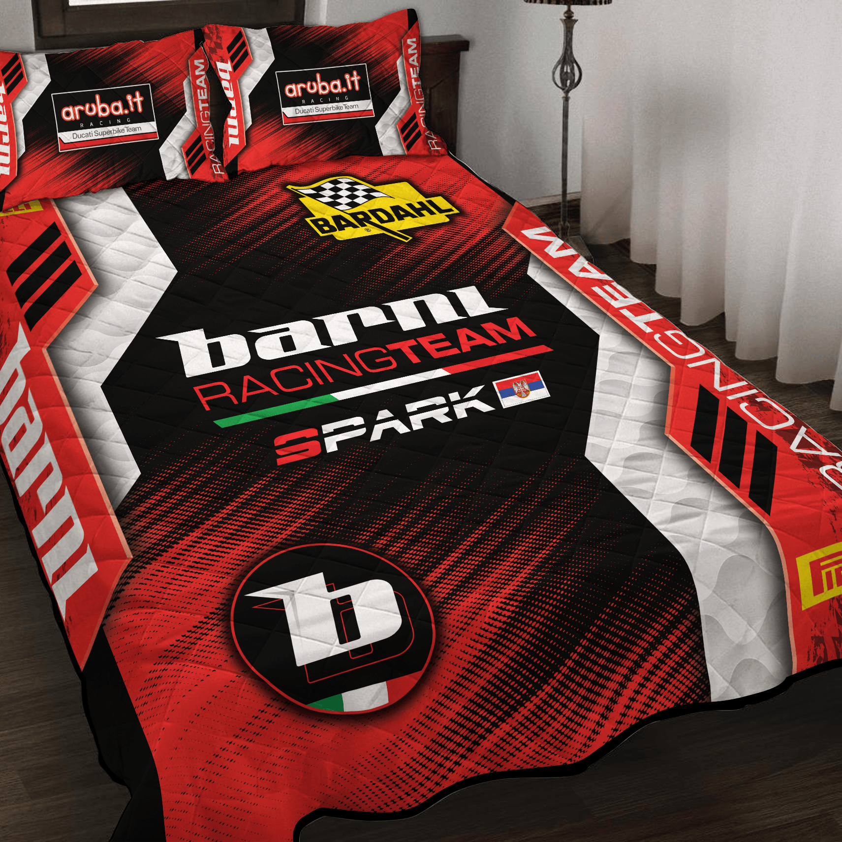 Barni Spark Racing Team Inspired Full Bedding Set