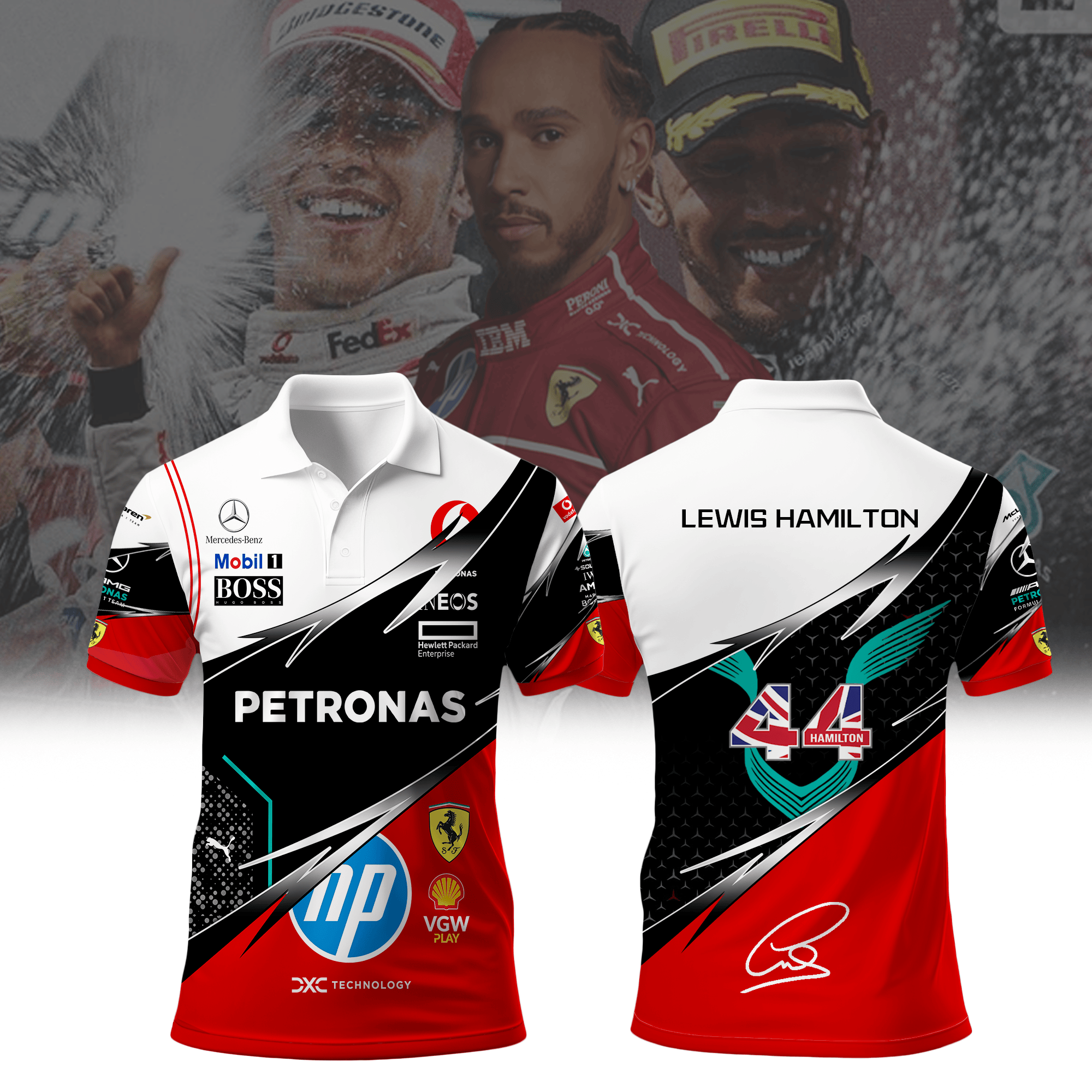 LW 20 Seasons in Formula One | Premium Polo Shirt