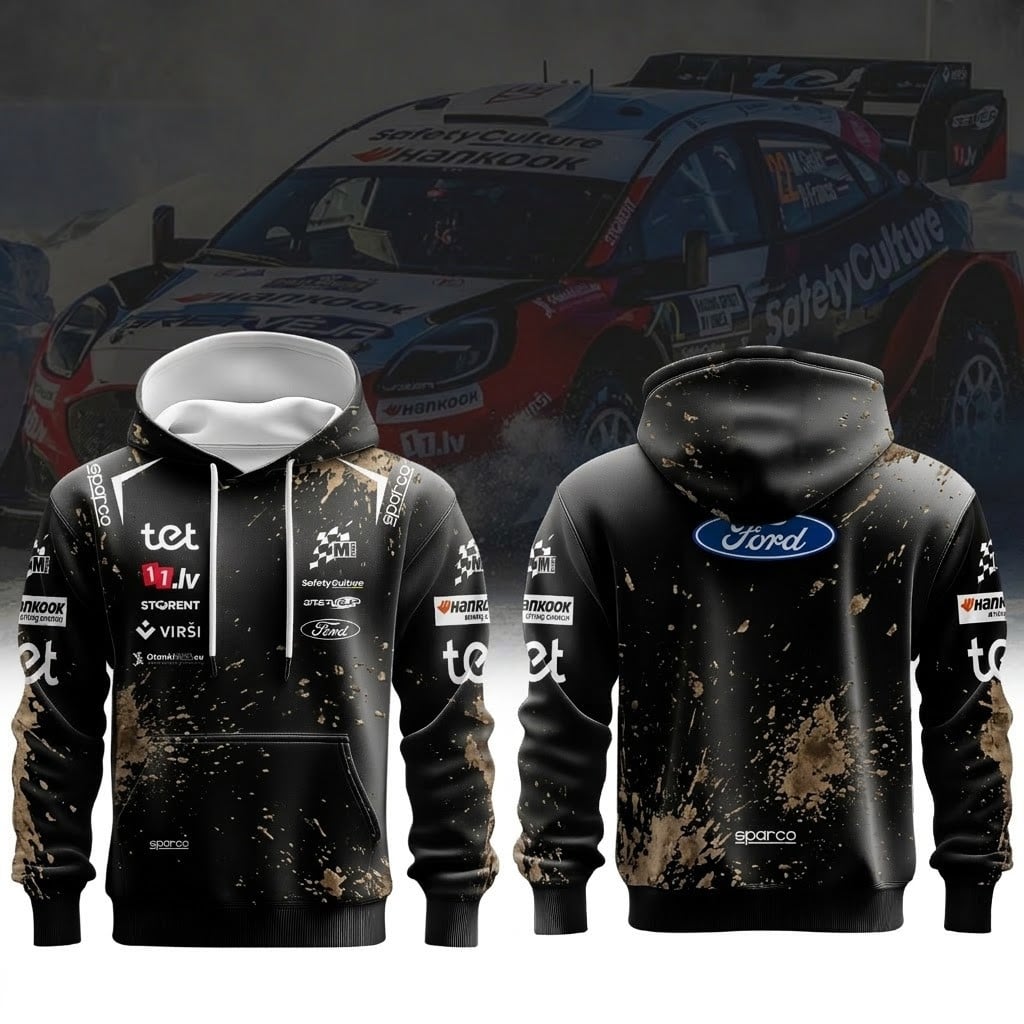Mud Splatter M SPORT FORD WORLD RALLY TEAM V2 3D Racing Jersey 2026