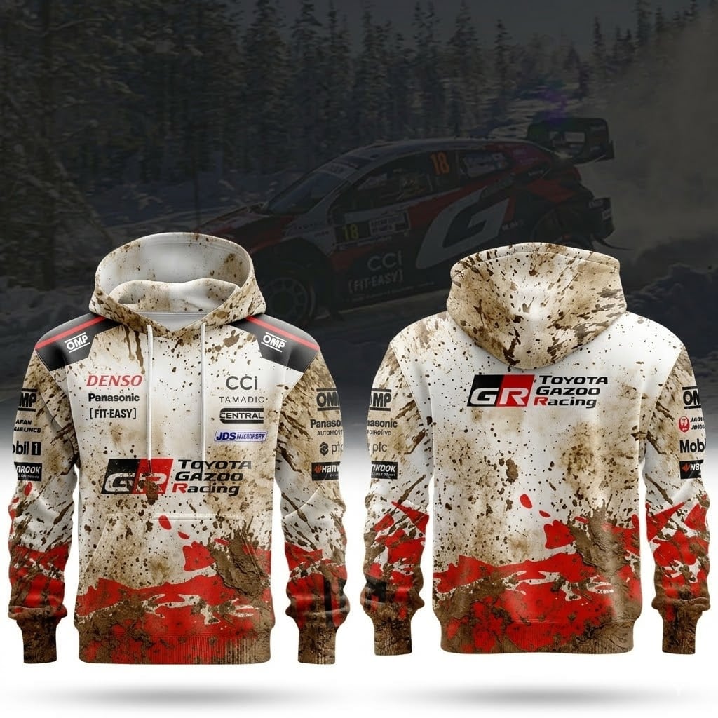 Mud Splatter TOYOTA GAZOO RACING WORLD RALLY TEAM V2 3D Racing Jersey 2026