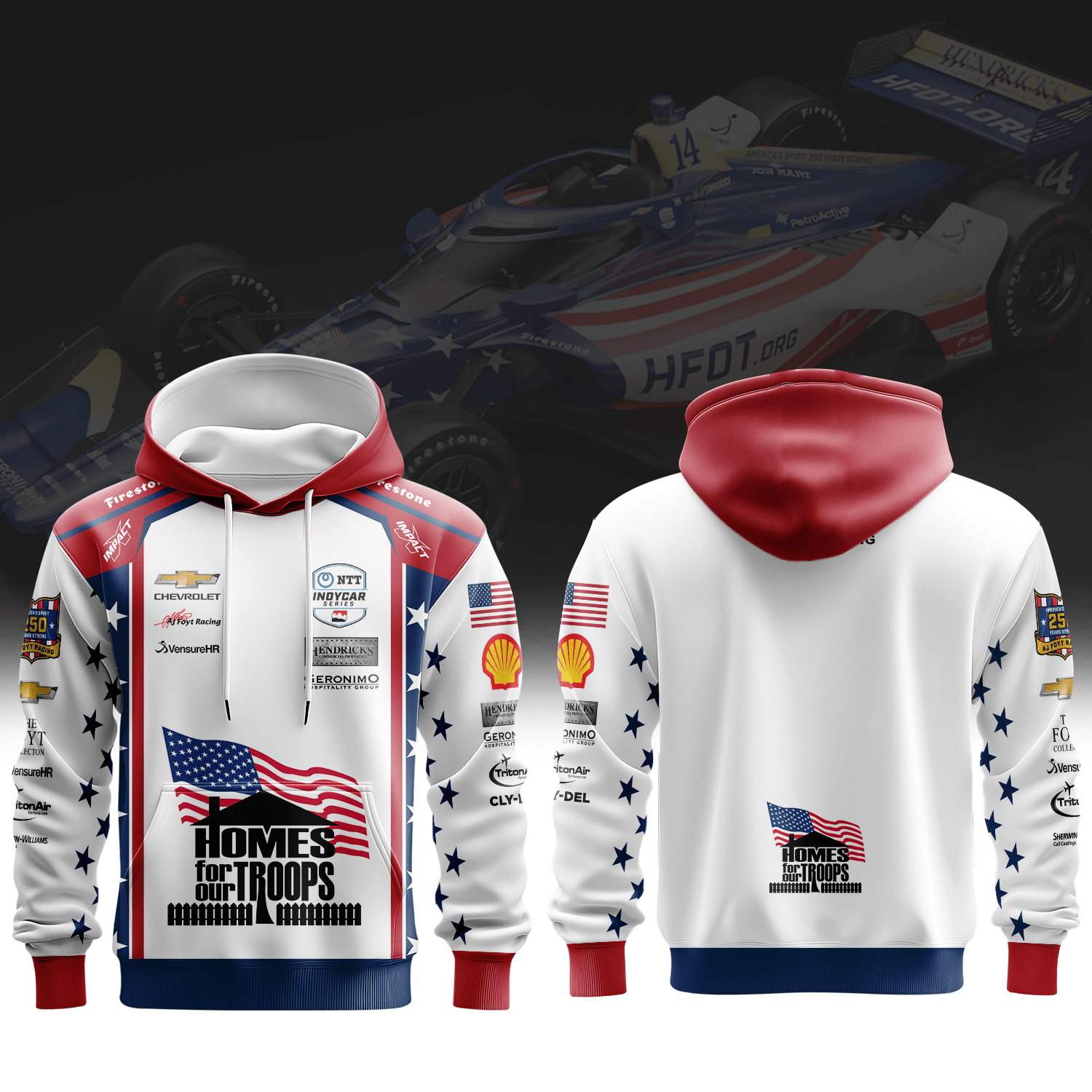 A J Foyt Enterprises Santino Ferrucci Inspired 3D Apparel