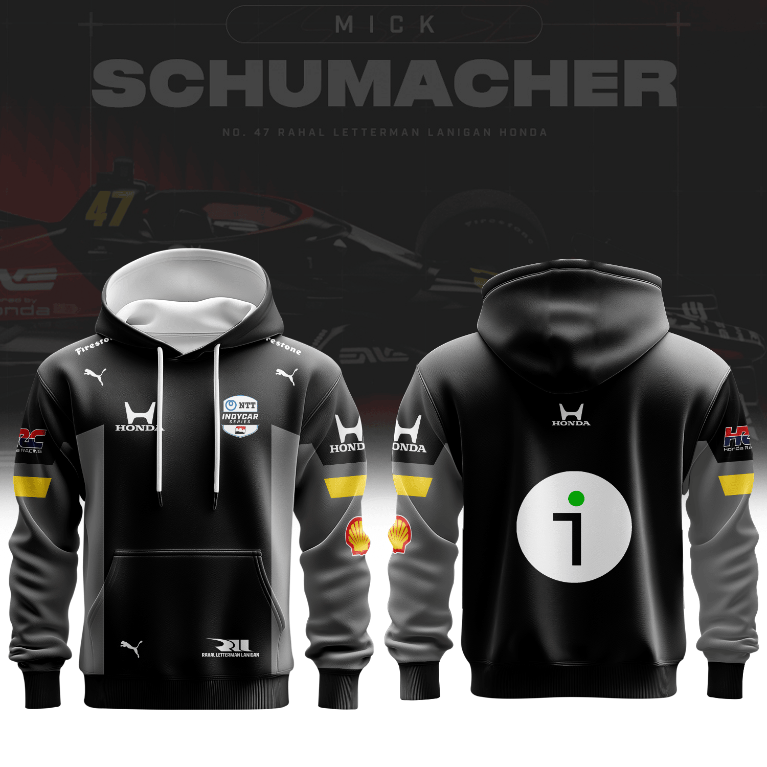 Rahal Letterman Lanigan Racing Mick Schumacher Inspired 3D Apparel