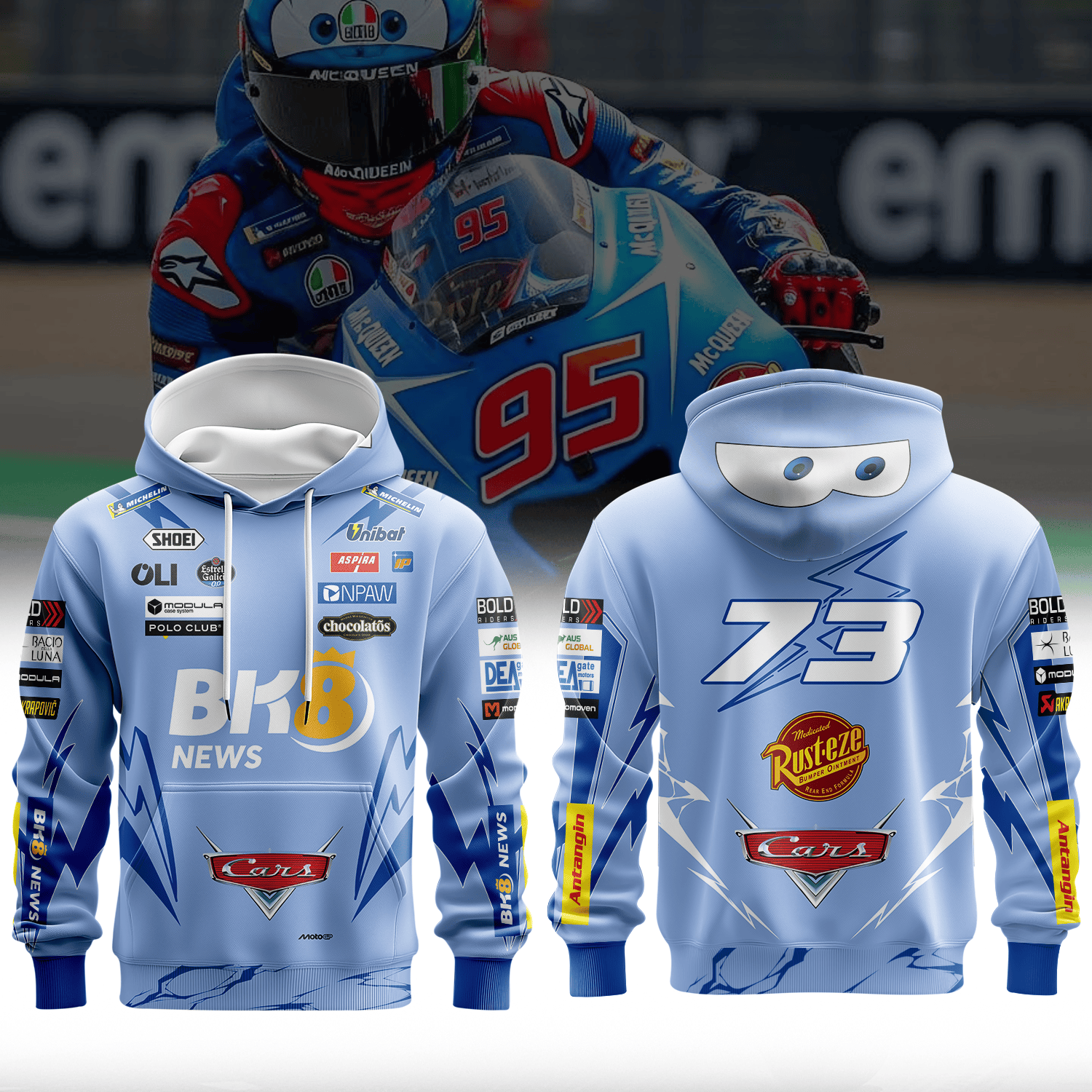 Lightning McQueen x Alex Márquez Inspired 3D Racing Apparel Combo