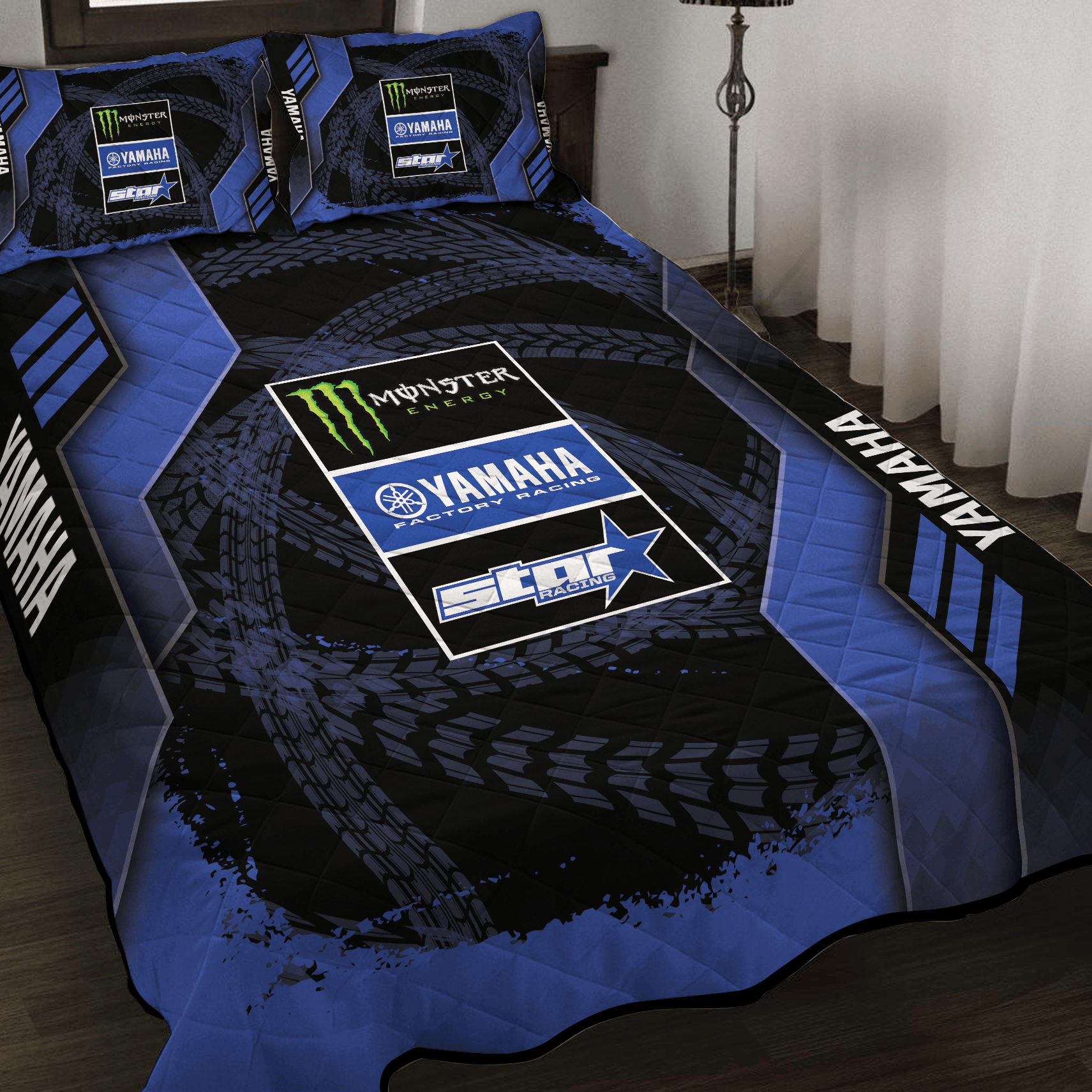 Monster Energy Yamaha Star Racing Inspired Full Bedding Set