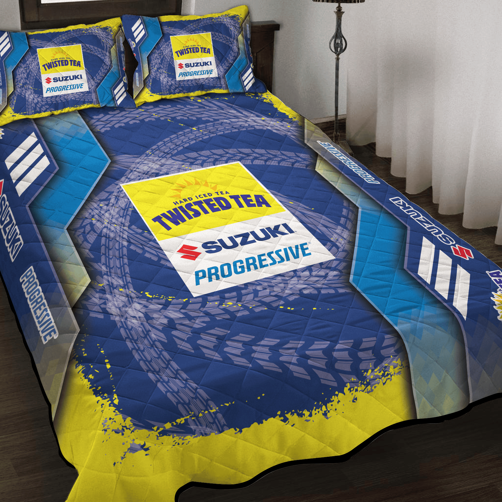 Twisted Tea Suzuki presented by Progressive Insurance Inspired Full Bedding Set