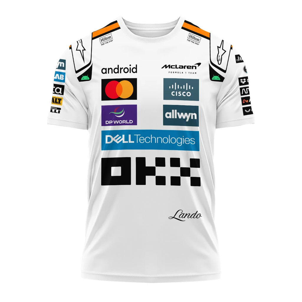 2025 Lando Norris Racing Suit McLaren F1 T-Shirt BLVALN120825A4TS