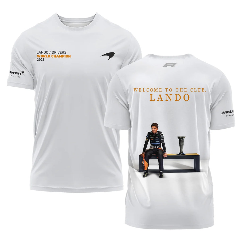 Welcome To The Club Lando Norris McLaren F1 Team T-Shirt BLNRWDCA14TS