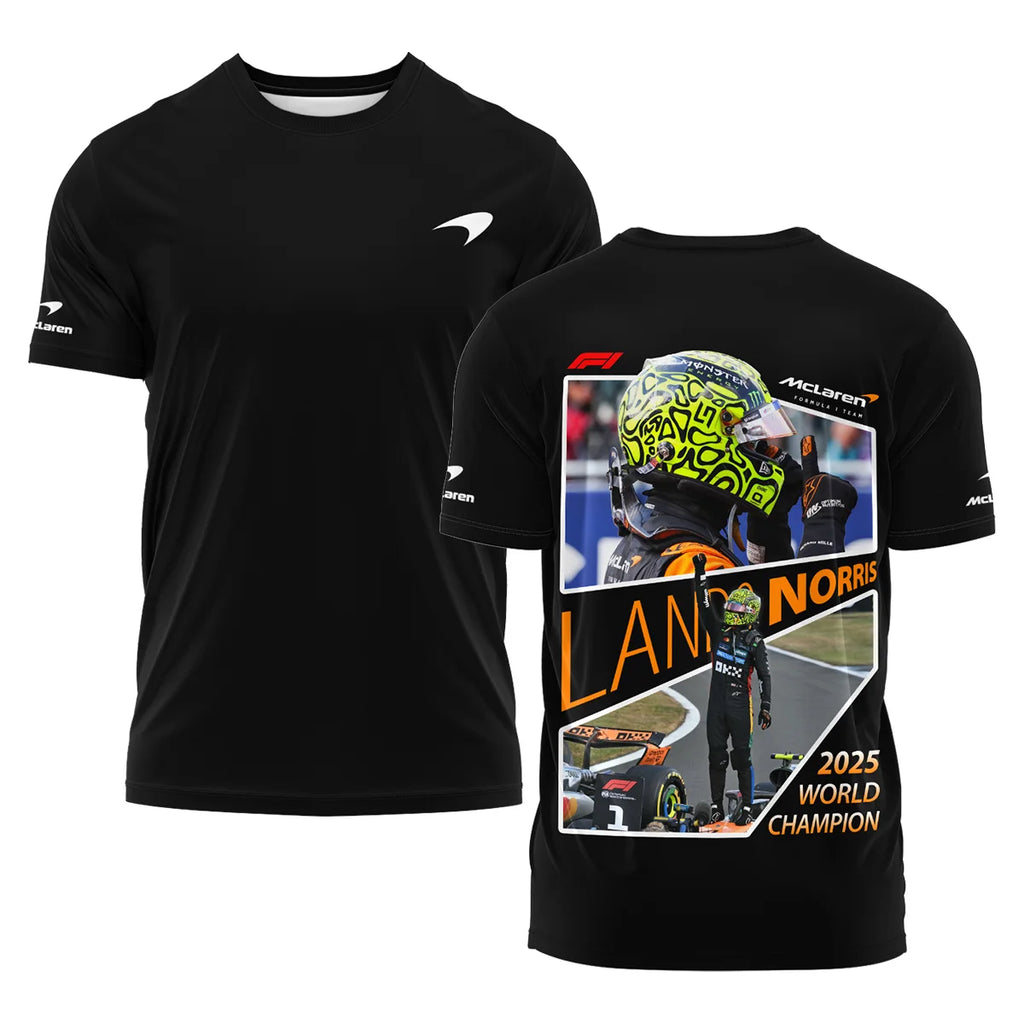 2025 WDC Lando Norris McLaren F1 Team T-Shirt BLNRWDCA5TS