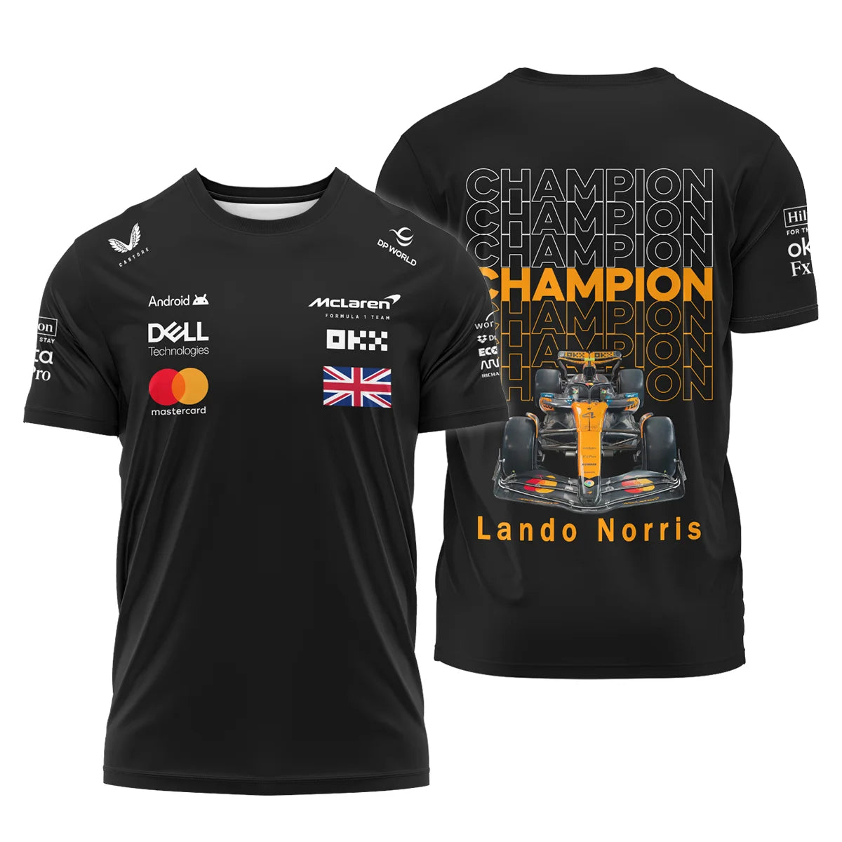 Champion 2025 Lando Norris McLaren F1 Team T-Shirt BLVALN051225A1TS