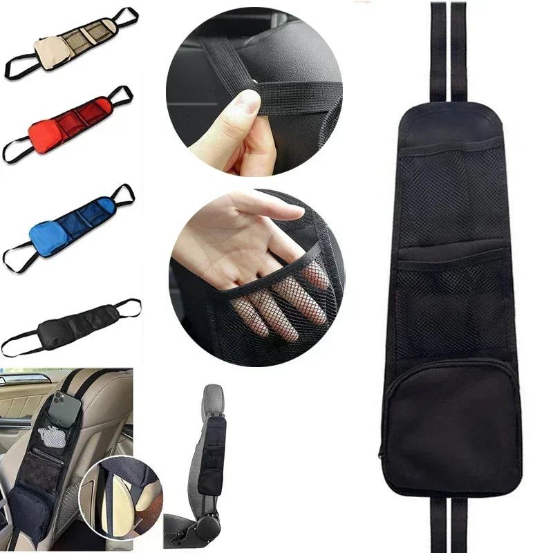 Multi-Pocket Car Seat Organizer Multifunctional Car Seat Back Side Hanging Bag Mesh Pocket Storage Bag Auto Interior Accessorie