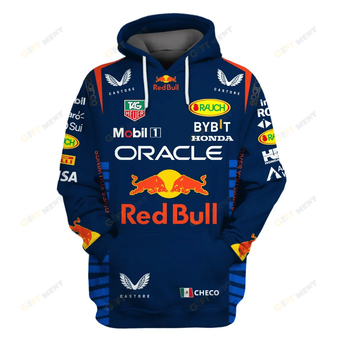 Checo Perez Red Bull Racing Race Suits Hoodie