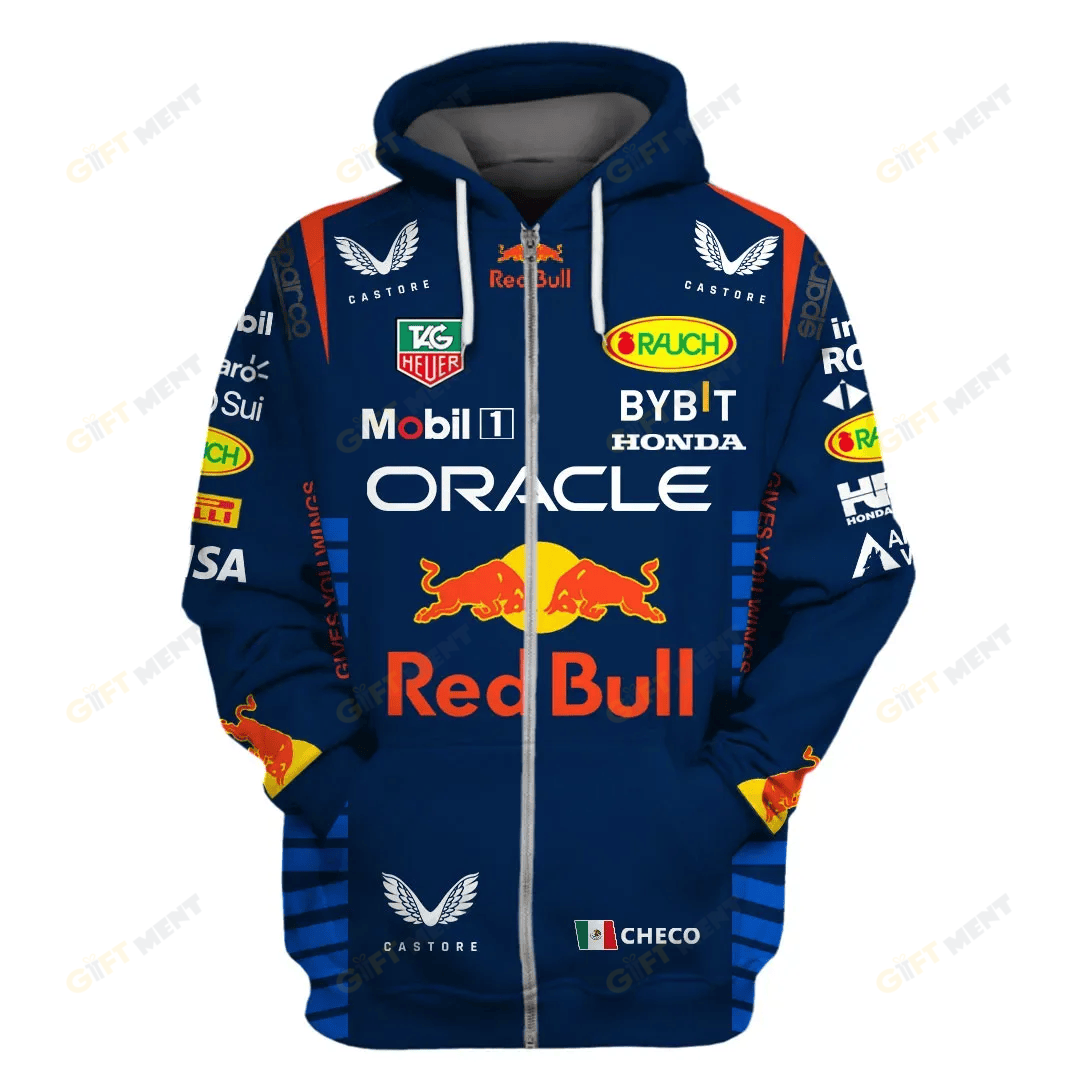 Checo Perez Red Bull Racing Race Suits Hoodie