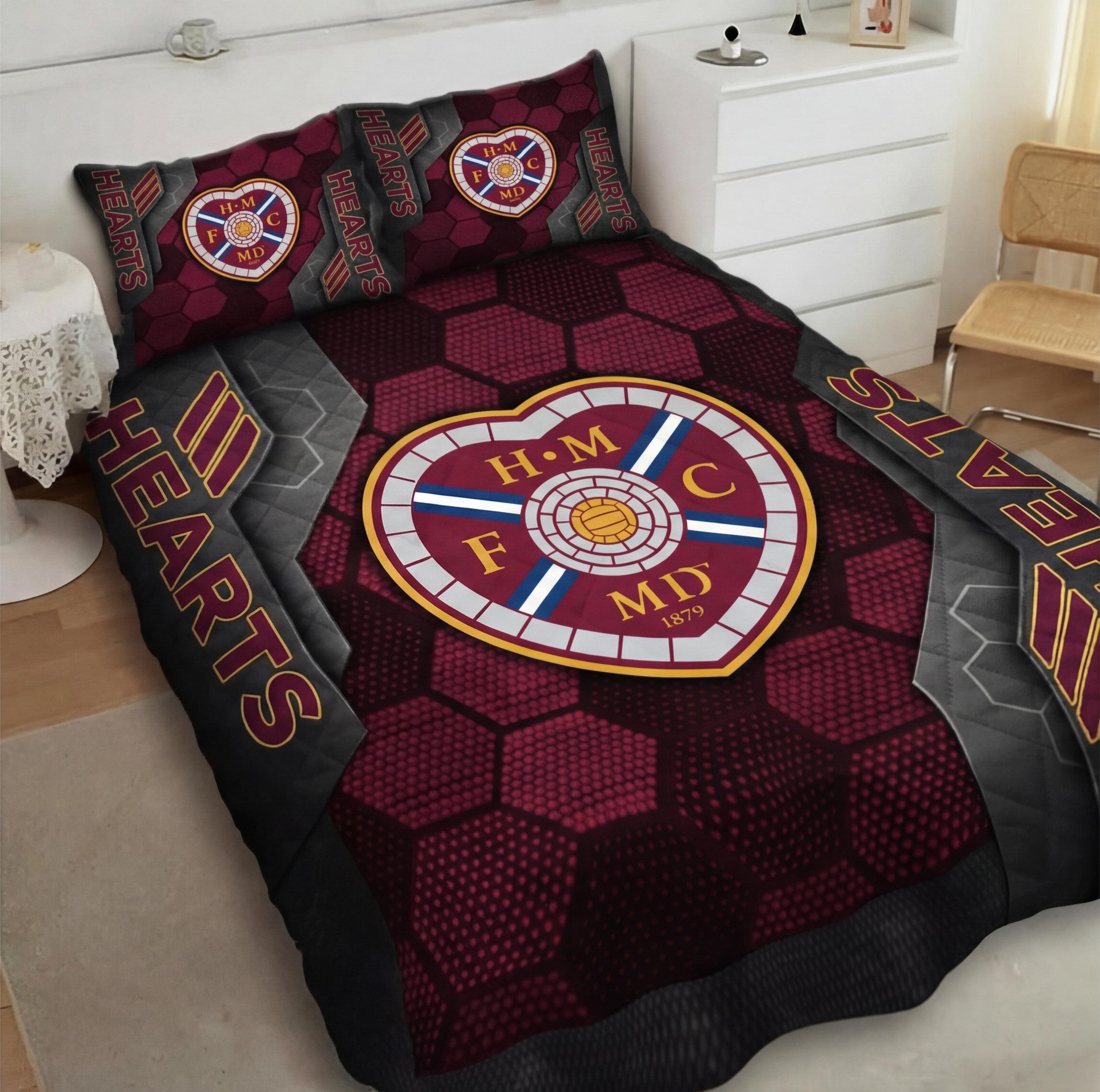 Heart of Midlothian Football Club Full Bedding Set 161V1