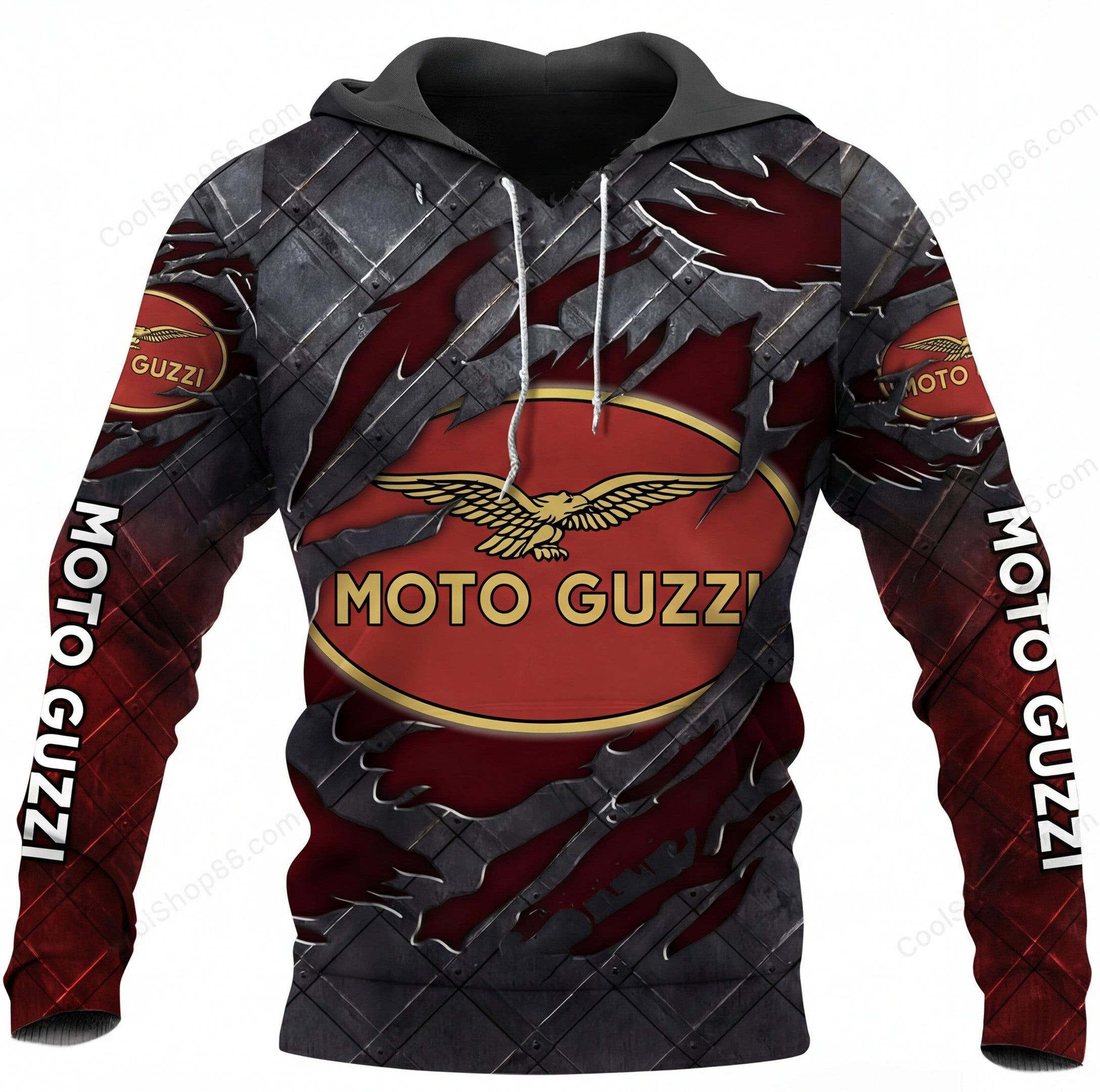 Moto Guzzi Black Metal  3D Apparel Hoodie, Kid Hoodie, T Shirt, Zip Hoodie, Sweatshirt
