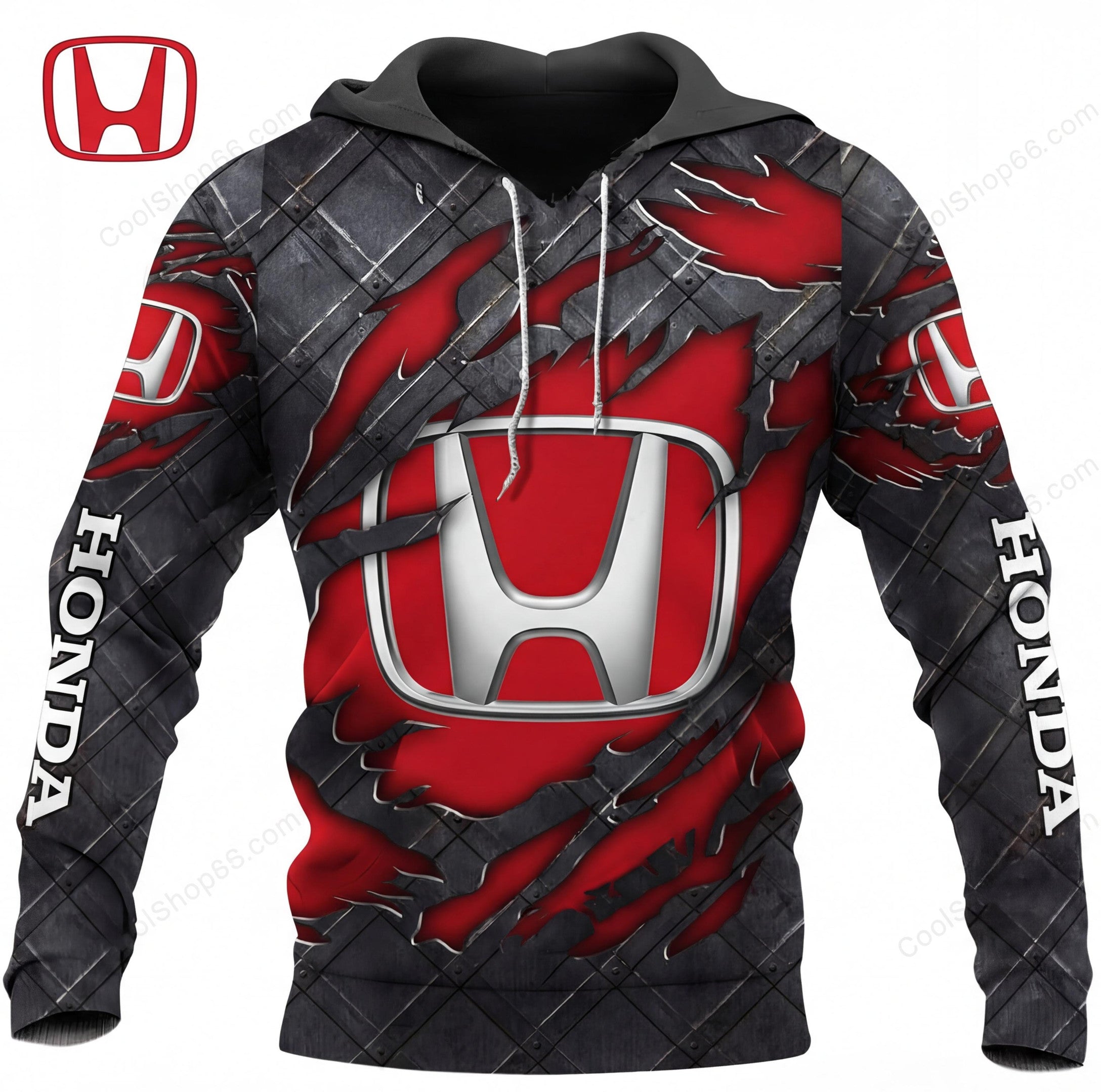 Honda Black Metal  3D Apparel Hoodie, Kid Hoodie, T Shirt, Zip Hoodie, Sweatshirt