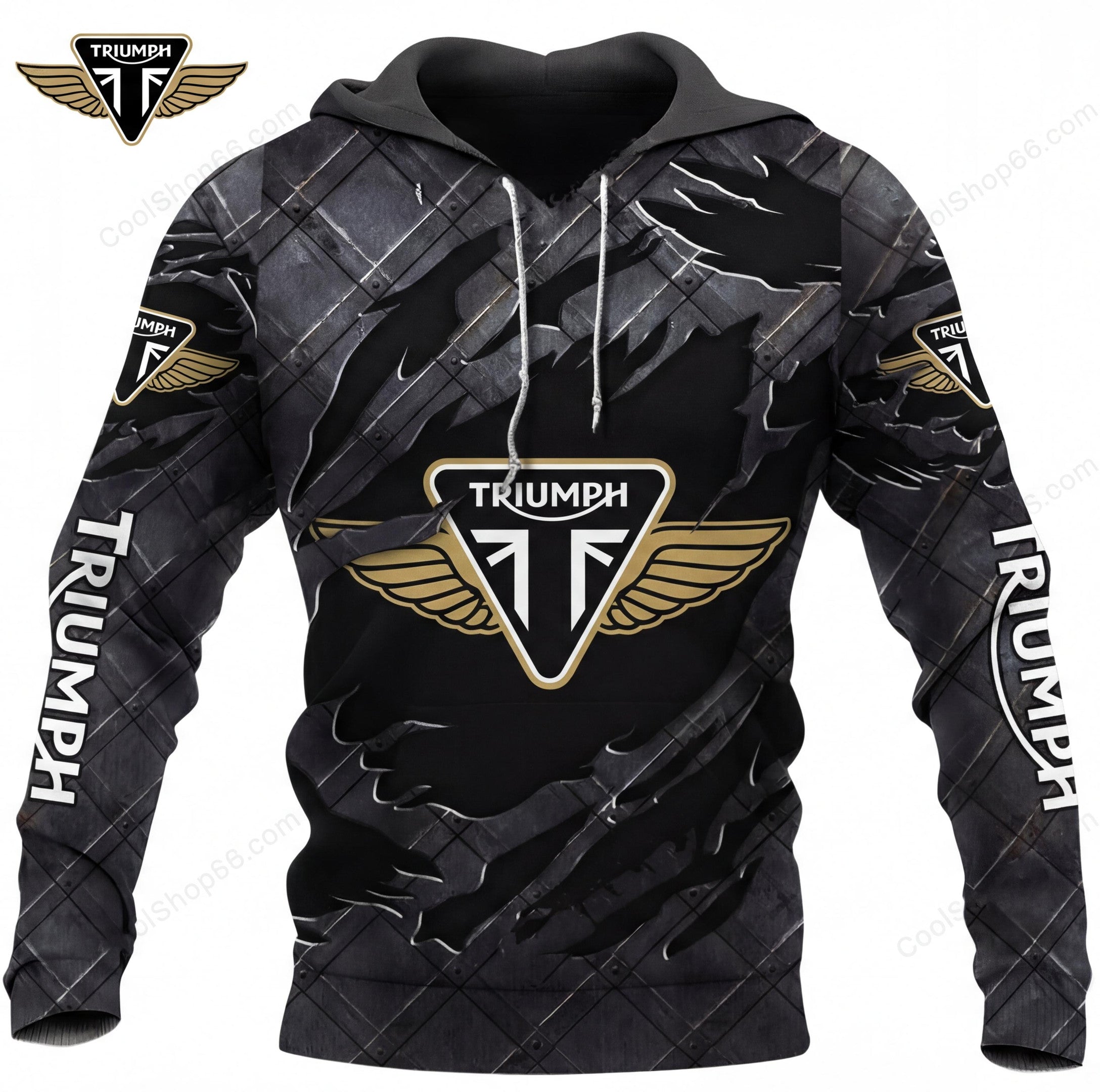 Triumph Black Metal  3D Apparel Hoodie, Kid Hoodie, T Shirt, Zip Hoodie, Sweatshirt